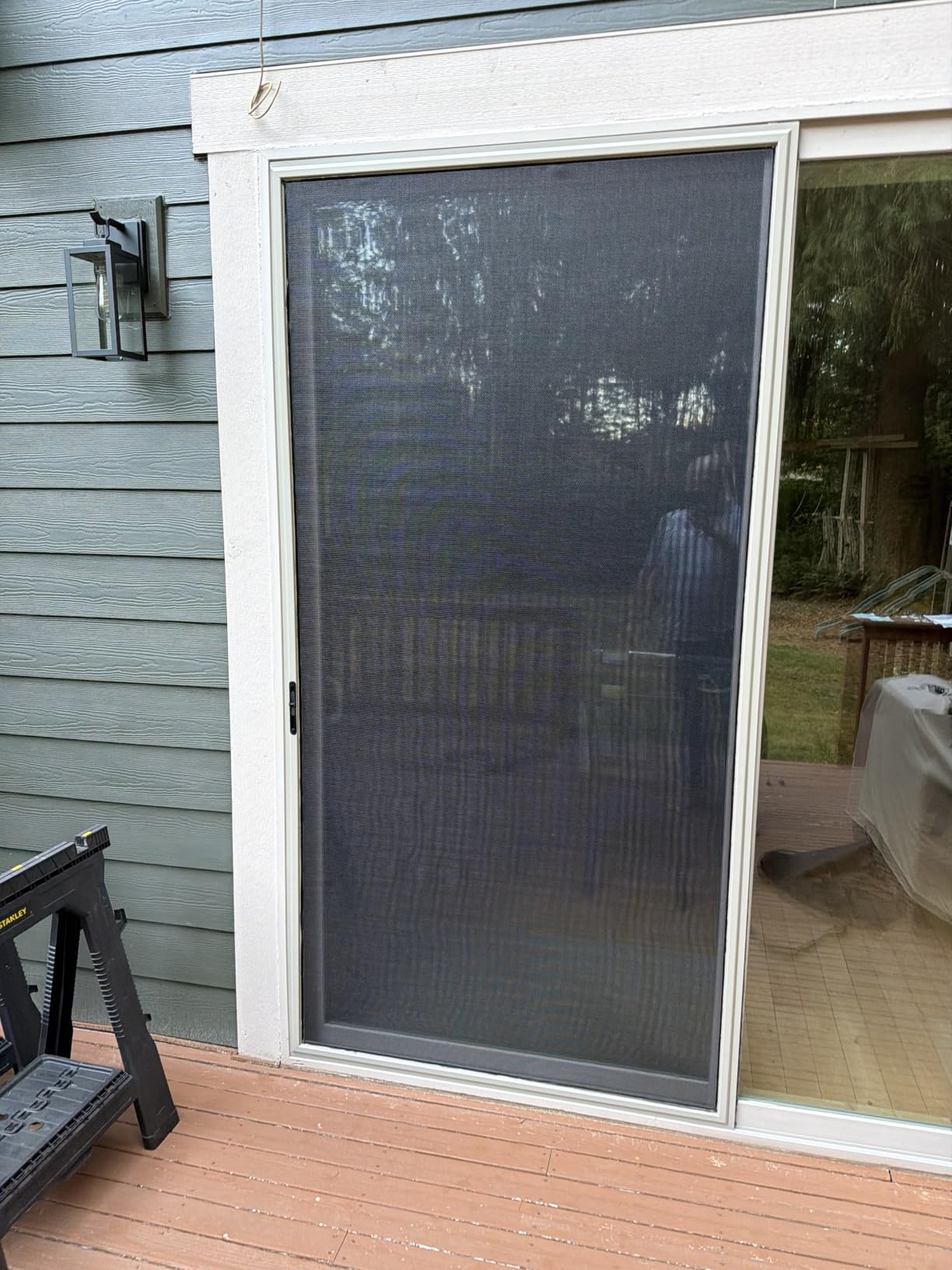 Custom Size Sliding Patio Screen Door Kit - Made to Order Aluminum Frame, Assembly Required, Locking Handle, 5 Color Options, Optional PetScreen Mesh customer photo 1