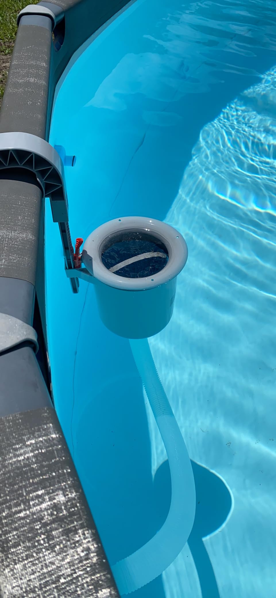 U.S. Pool Supply Pool Skimmer - Above Ground Pool Floating Surface Skimmer | Accessories - Clean Debris Basket, Wall Mount, Attaches to Inflatable Collars, Tubular and Metal Frames customer photo 2