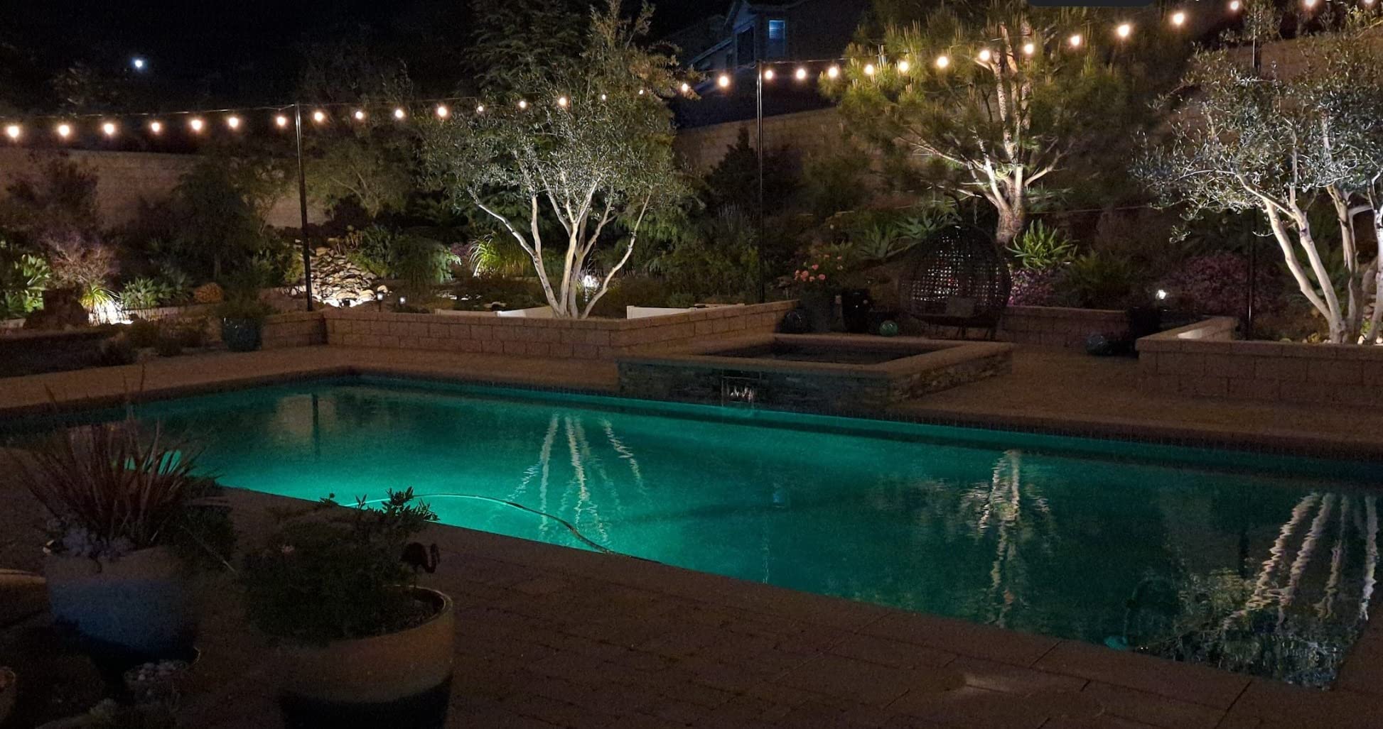 LyLmLe LED Pool Lights, 20W Smart RGB Magnetic Submersible Light with APP | 800lm Dimmable, IP68 Waterproof 12V Nicheless Underwater Lights for Inground Aboveground Pools customer photo 2