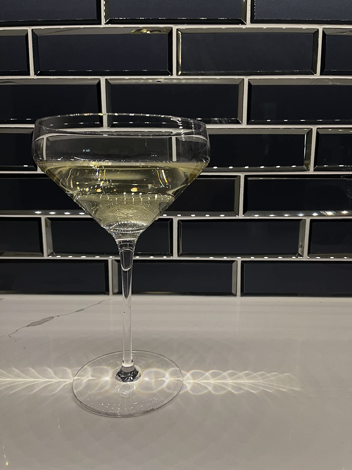MORA PURE The Remy Coupe - Set of 4, 8oz Handblown Premium Crystal Martini Glasses for Cocktail, Gin & Tonic, Cosmopolitan, Manhattan, Bar, Fancy Mixology, Modern Angle Drinking Glassware customer photo 2