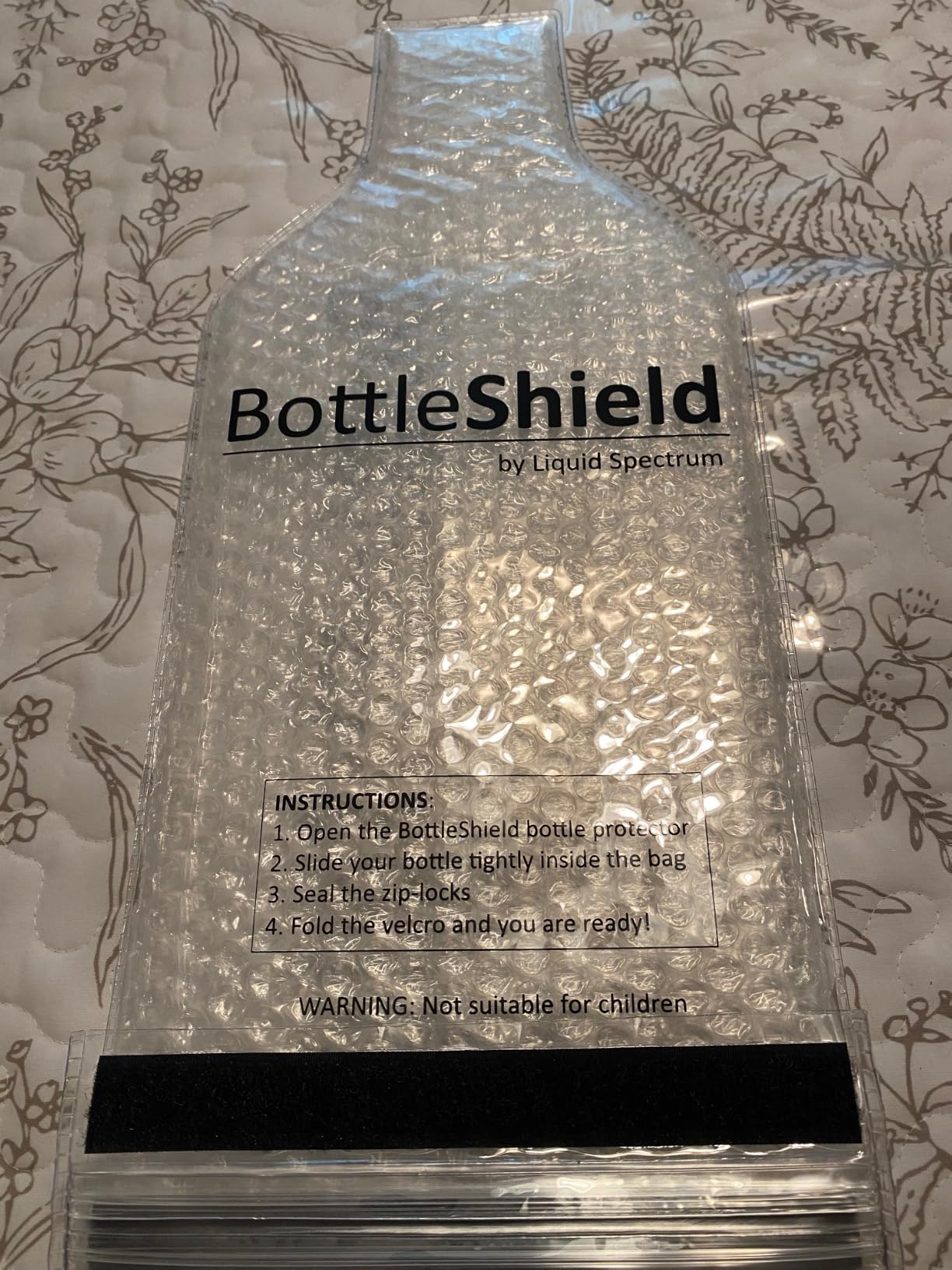 Liquid Spectrum Bottle Shield Reusable Wine Protector Travel Bag (6-Pack) - Unbreakable Bottle Sleeve, Leak Proof & Double Layer Bubble Protection | Wine Travel Bags for Suitcase Luggage, Clear customer photo 2