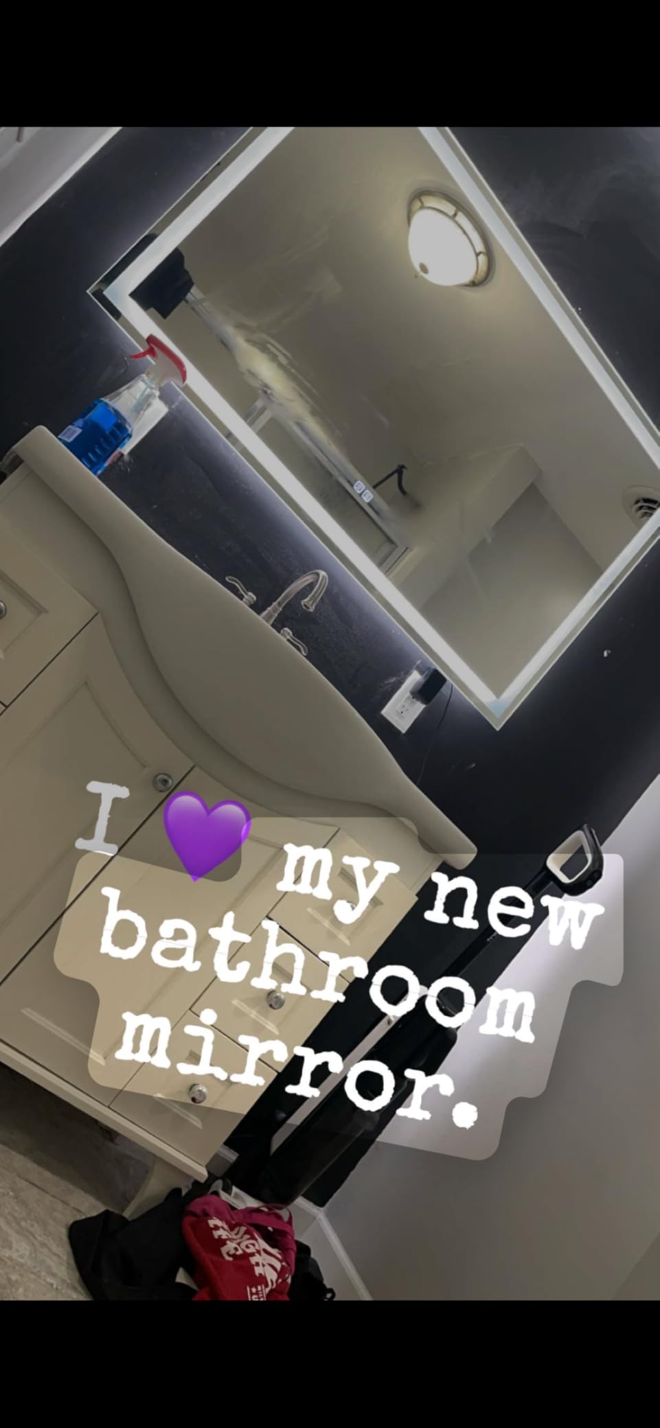 ROOMTEC 24x30 Inches LED Bathroom Mirror with Lights, Vanity Mirror with Front and Backlight, Smart Dimmable Anti-Fog LED Mirror for Bathroom, Memory Function, Tempered Glass (Horizontal/Vertical) customer photo 2