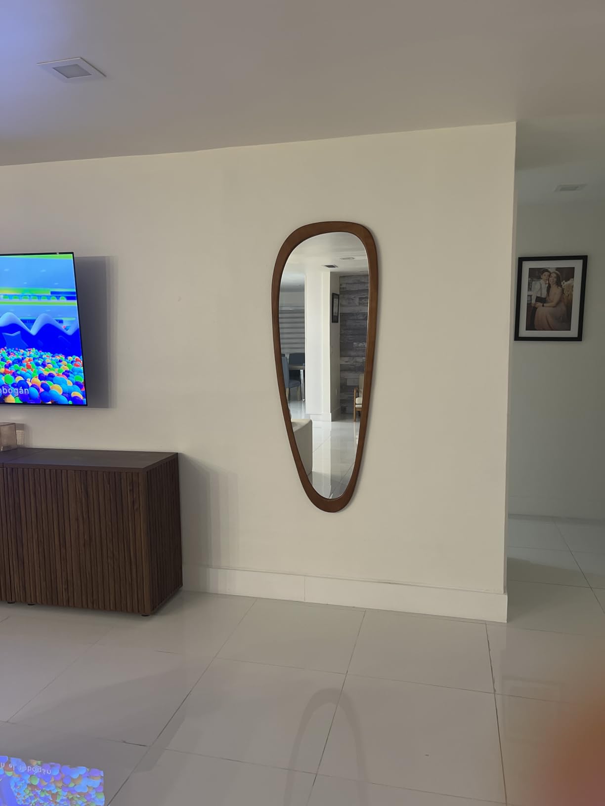 WallBeyond Asymmetrical Mirror, Irregular Mirror Full Length, Boho Wall Mirrors Decorative for Bedroom Living Room Entryway Hall, Mid Century Modern Decor 48