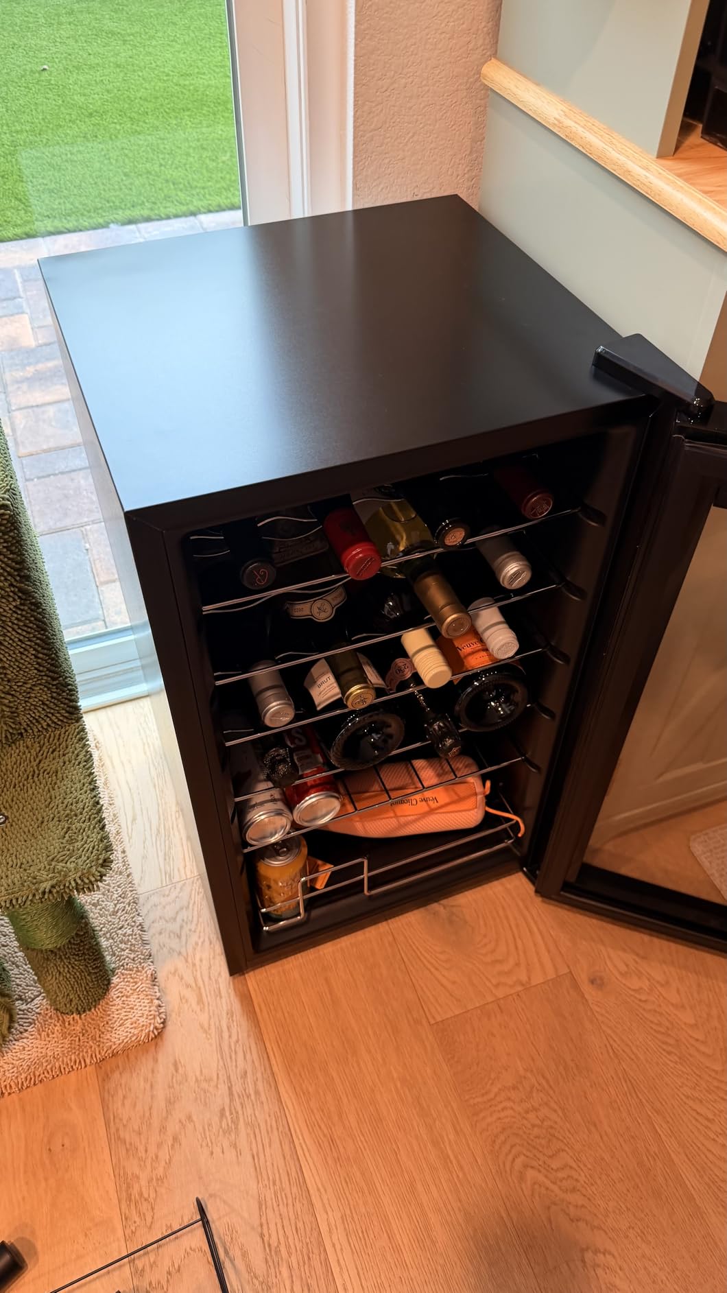 BODEGA COOLER 24 Bottle Wine Cooler, Wine Fridge for Office, Kitchen & Bar | Freestanding & Under Counter, 6 shelves, Fast Cooling Compressor, Digital Temp Control, Low Noise, UV-Protected Glass Door customer photo 1
