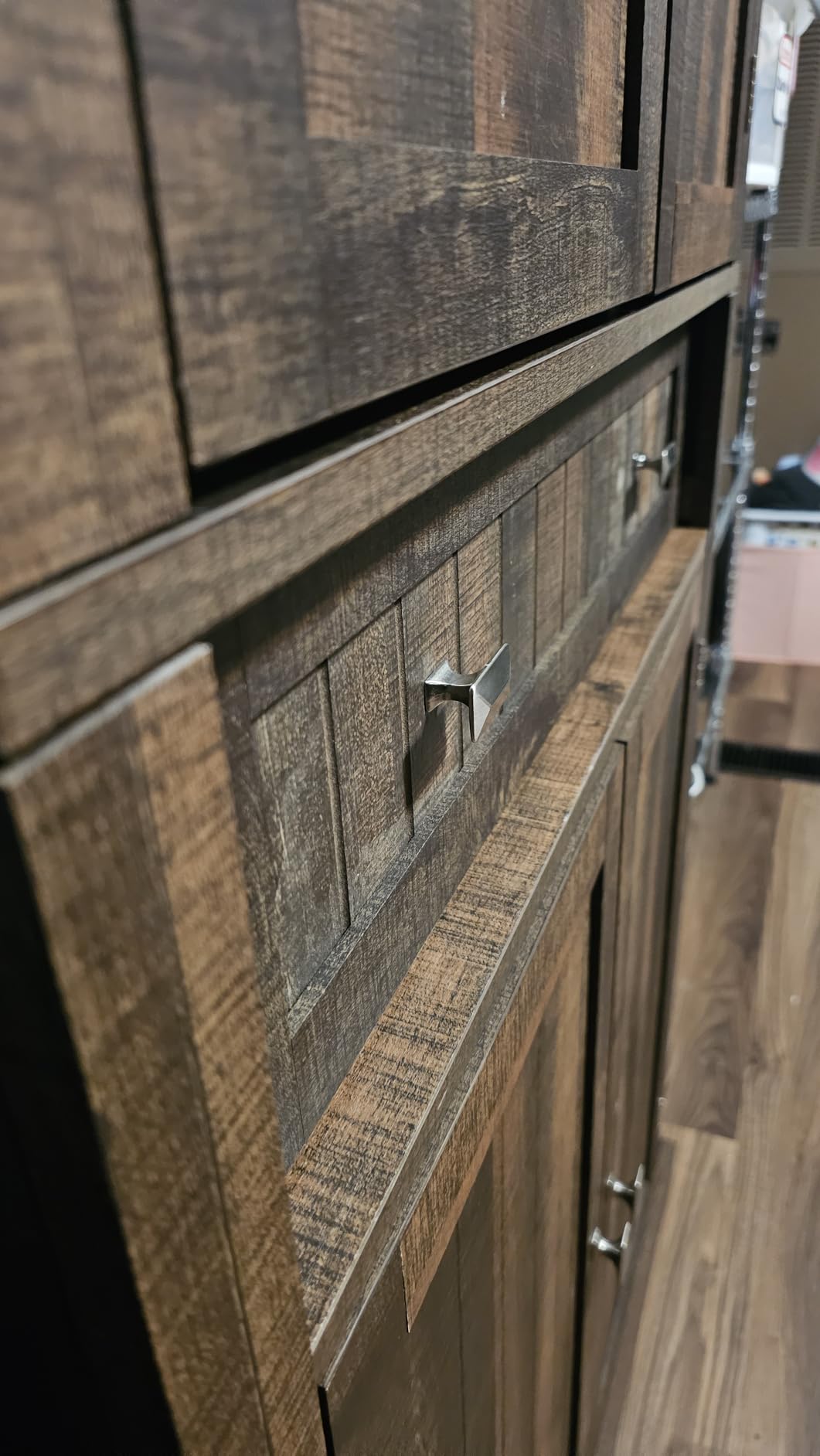 VASAGLE Pantry Cabinet, Freestanding Tall Cupboard with a Drawer | 15.7 x 30 x 71.7 Inches, 2 Cabinets, 4 Adjustable Shelves, White, HELAN Collection UBBC561P31V2 customer photo 2