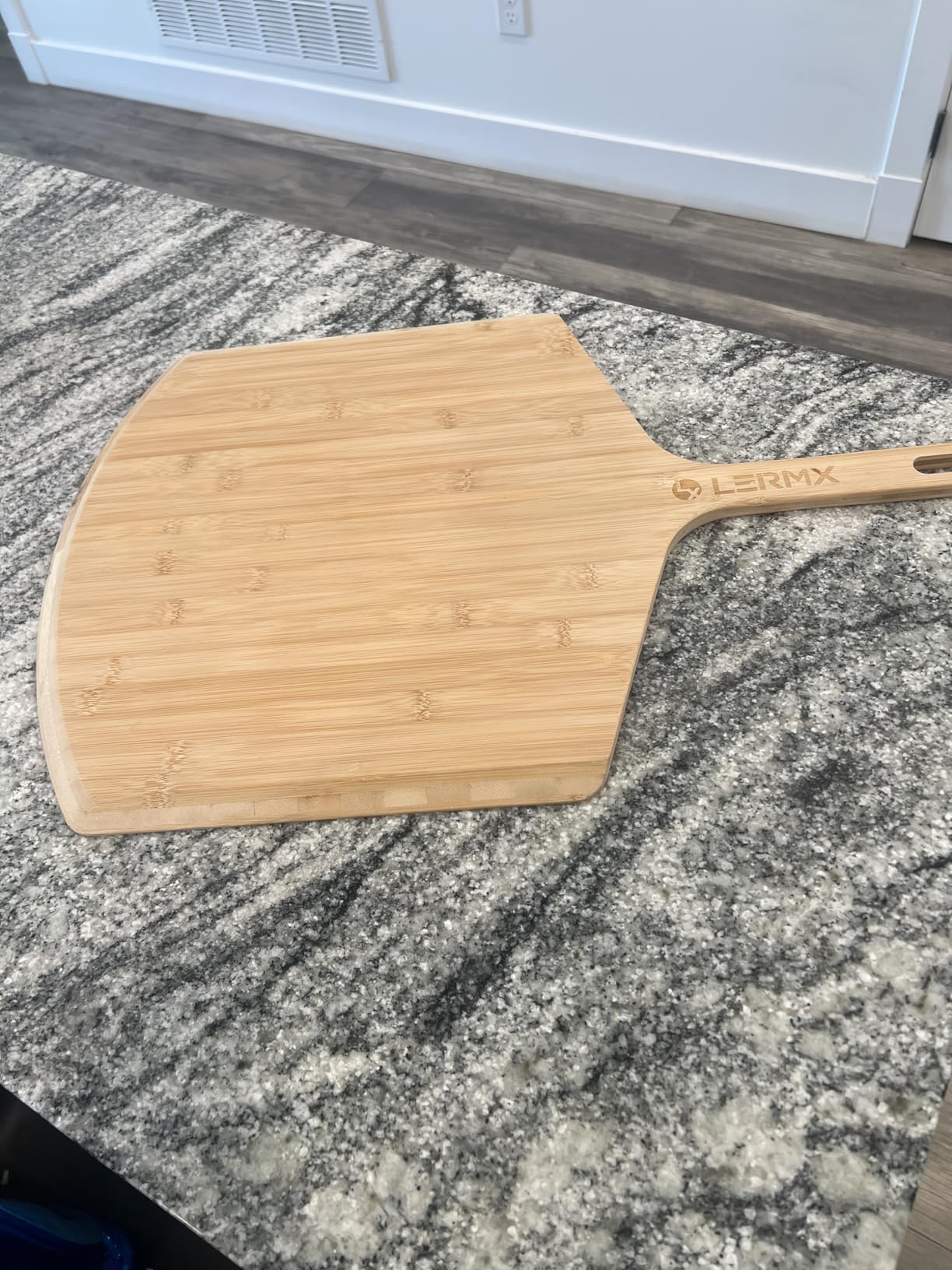Pizza Peel 16 Inch, Natural Bamboo Pizza Peel Pizza Paddle Spatula Oven Accessory for Large Wood Pizza Board For Transferring & Serving, Wood Pizza Cutting Board for Cheese Bread Fruit Vegetables customer photo 2