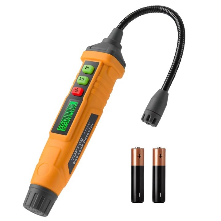 TopTes PT210S Gas Leak Detector, Natural Gas Detector with 4-inch Probe, Propane Leak Detector Locating Combustible Gases Like Natural Gas, Methane for Home, Measures%LEL (Incl. Batteries) - Orange customer photo 2