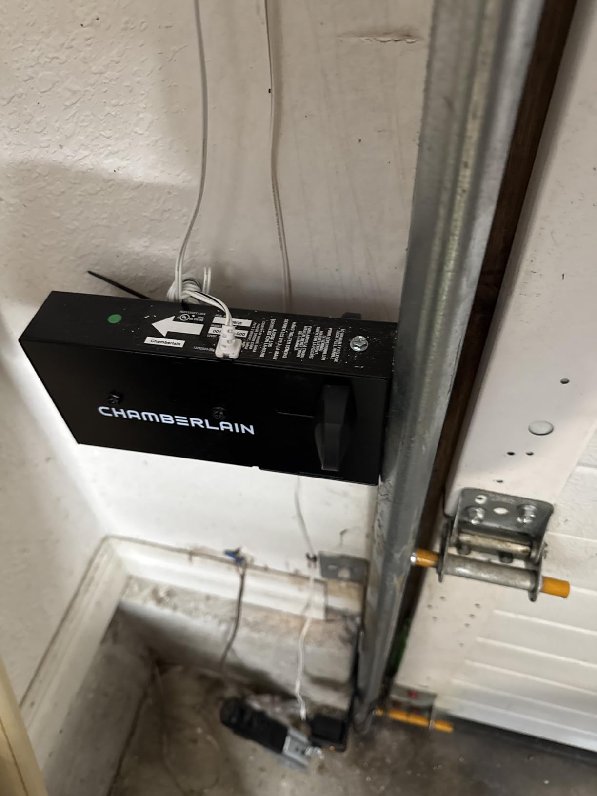 Chamberlain Wall Mount myQ Garage Door Opener, Battery Backup | Space Saving & Whisper-Quiet performance, Smart garage myQ compatible, Includes: Remote, LED Light, Lock, & 850lb lift power customer photo 2