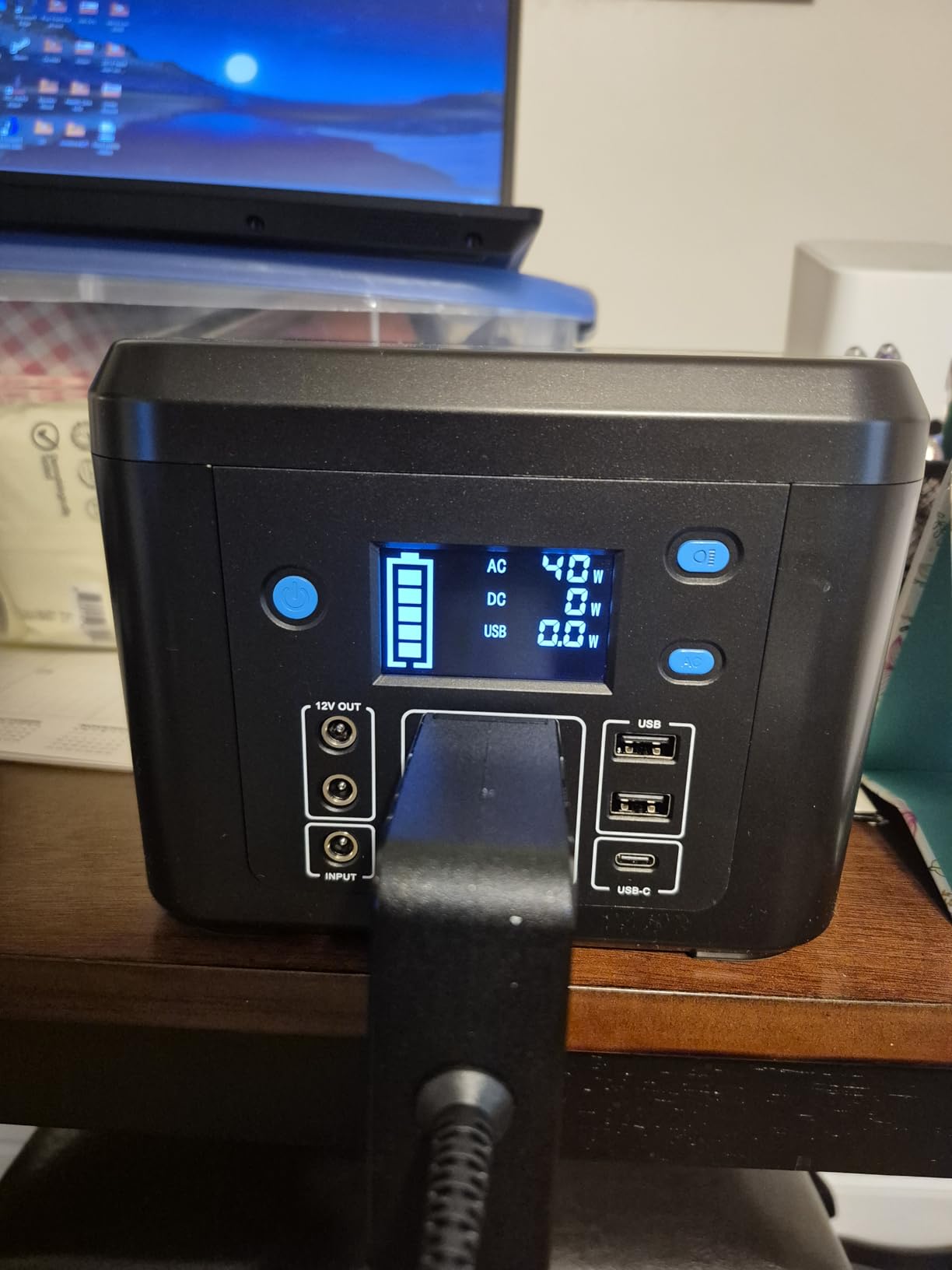 600W Portable Power Station, 296Wh Lithium Solar Generator for Camping | Powkey Battery Powered Power Bank with 110V AC Outlet, Emergency Backup Battery for CPAP, Outdoor & Home Use customer photo 1