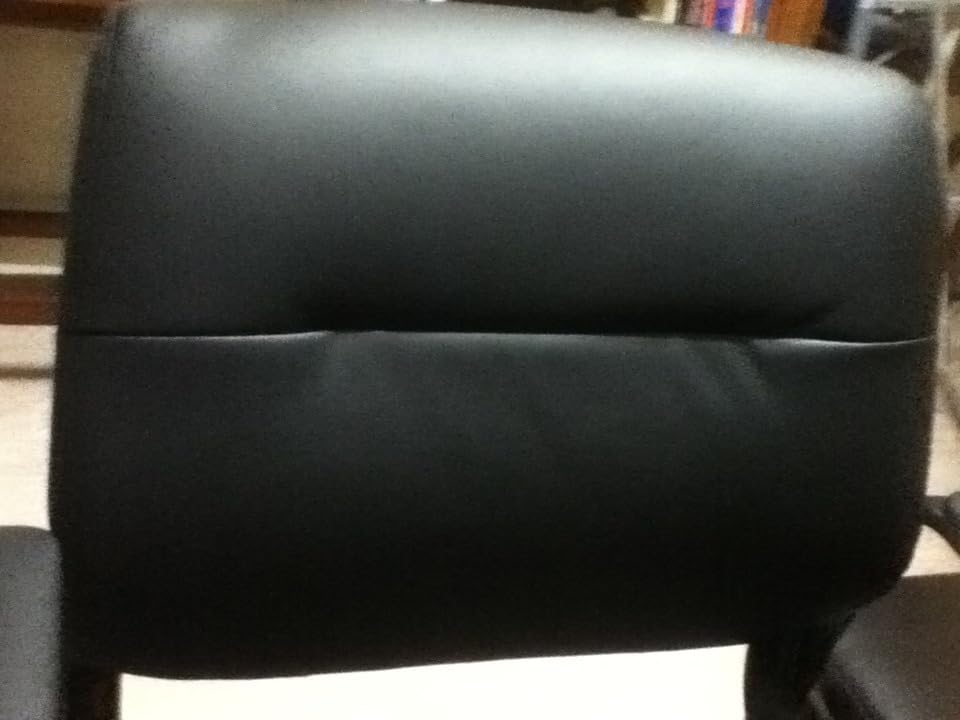 Oline Leather Guest Chair with Padded Arms, Reception Meeting Conference Waiting Room Lobby Home Desk Big and Tall Executive Office Chair, Black (2 Pack) customer photo 1