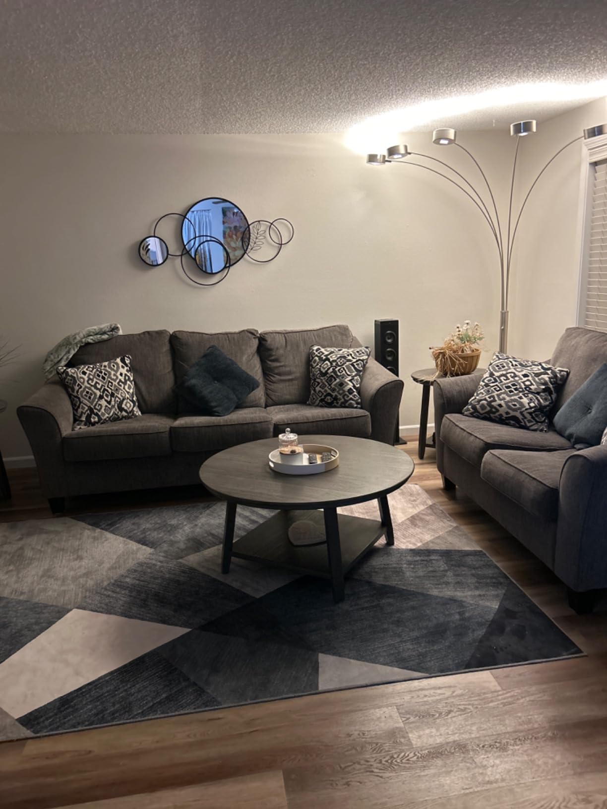 Wall Mirror Decorative, Round Decorative Mirror, Large Decor Metal Wall Art | 45''x25.5'' Print Mirror for Entryway, Living Room, Bedroom, Dining Room Kitchen Decor customer photo 1
