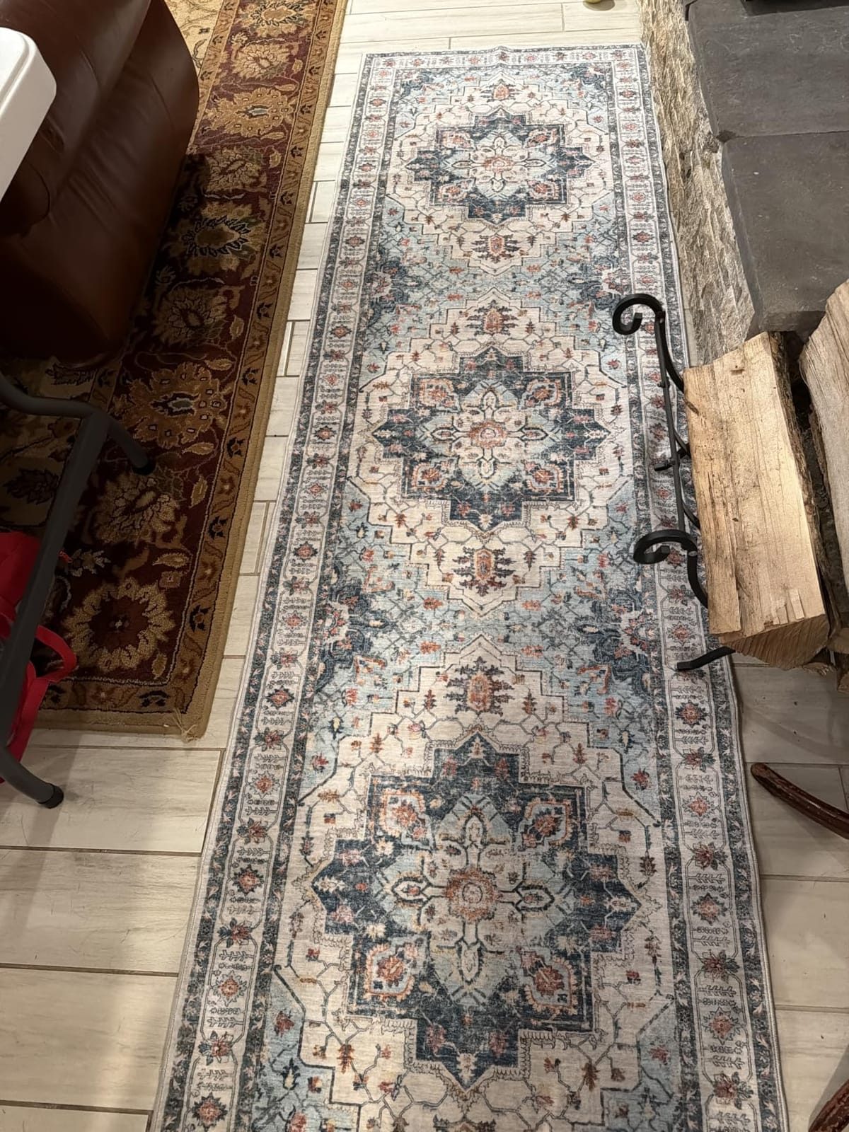Madane Washable Runner Rugs 2x10 Long for Hallway Kitchen, Turmeric/Grey | Non-Slip Low-Pile 10ft Rug Runners Soft, Stain-Resistant Floor Carpet Mat for Entrance, Living Dining Laundry Room, Stair customer photo 1
