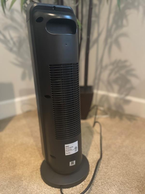 DREO 25 Inch Electric Space Heater for Indoor Use, Large Room, Thermostat | 11.5 ft/s Fast Heating, 25dB Quiet Operation, 70° Oscillation, Remote Control, Child Lock, Overheating & Tip-Over Protection customer photo 1