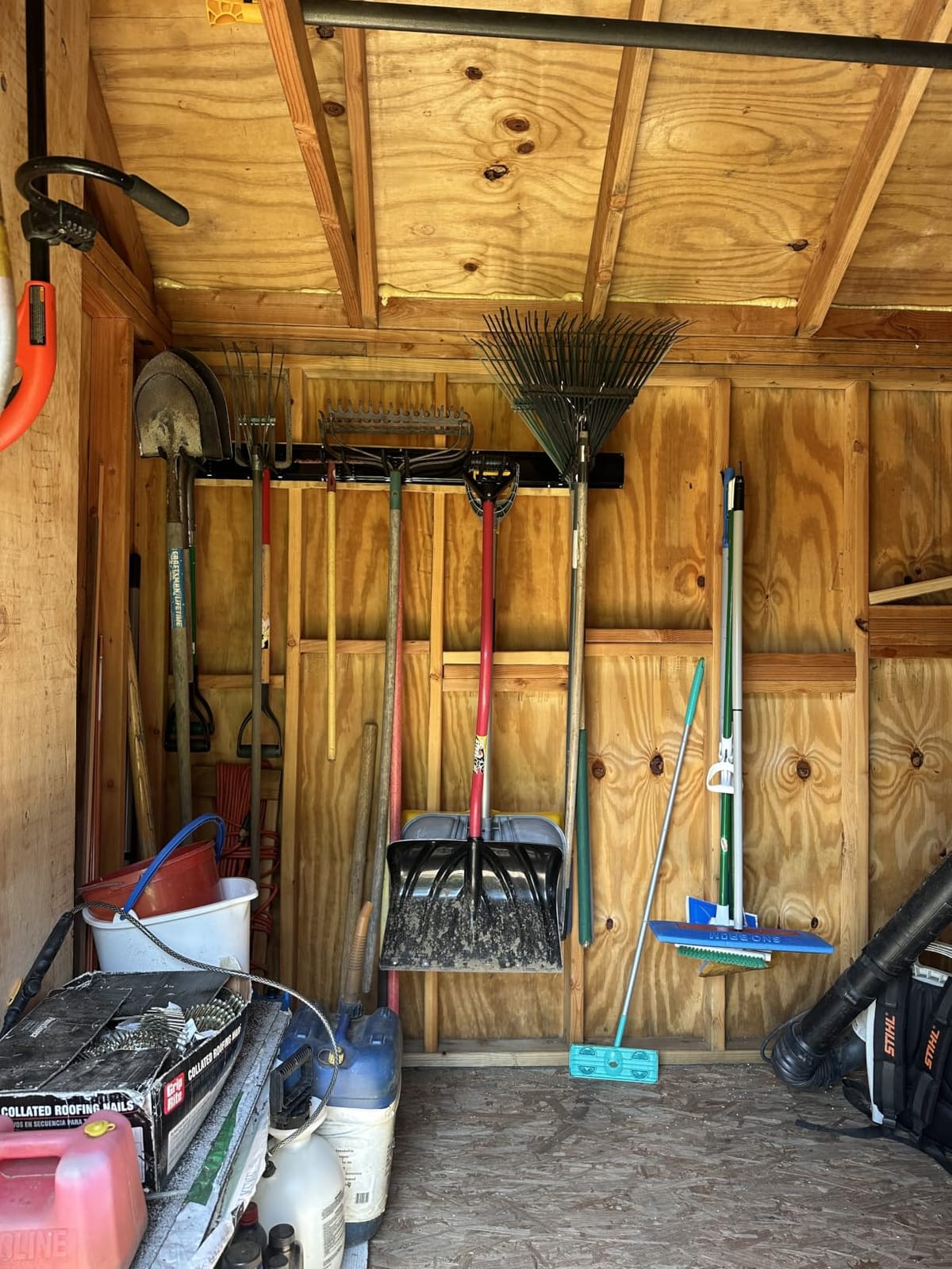 TIDYME Garage Tool Organizer Wall Mount - 48 inches - Sturdy Storage Rack with Adjustable Hooks, Anti-Rust - Easy Installation, 300lbs Capacity - Garden Tool Organizer (03 Racks & 06 Hooks) | 300 lbs, anti-rust carbon steel, garden tool organizer & storage rack for garage organization, shovels, rakes & tools customer photo 2