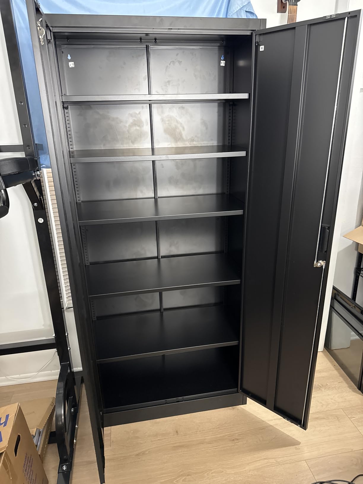 BESFUR Metal Storage Cabinet with Doors and Shelves, 36