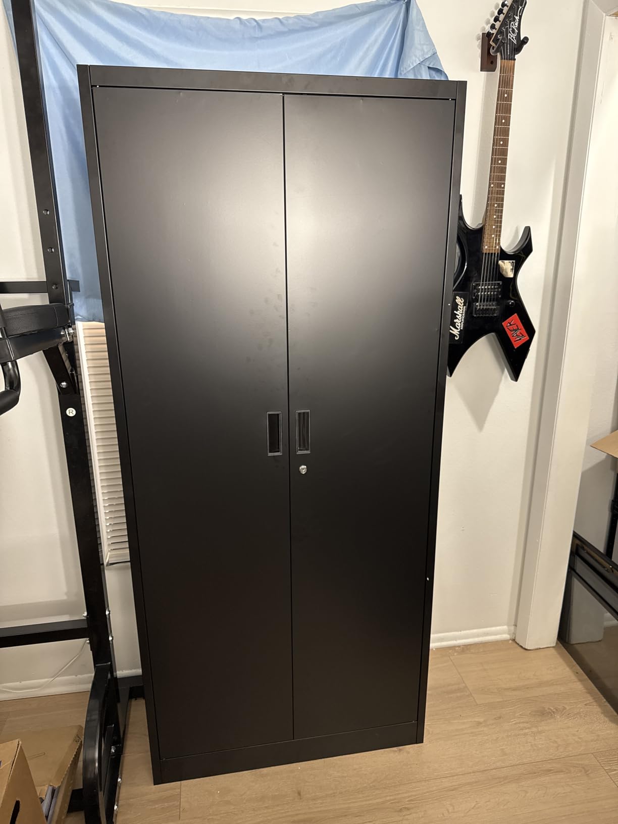 BESFUR Metal Storage Cabinet with Doors and Shelves, 36