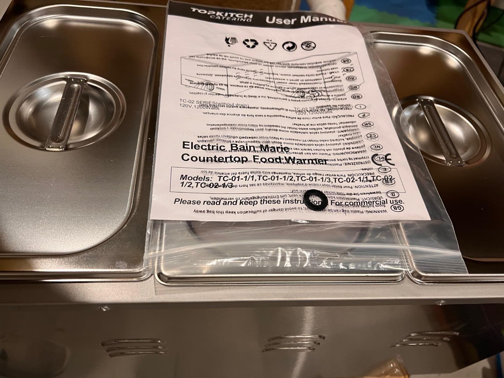 TOPKITCH ETL Listed 3-Pan Commercial Food Warmer with Non-Leakage Stretch-Forming Water Tank & 3 of 1/3 Size GN Pan, Countertop Soup Station Bain Marie with Drain Tap for Buffet, Parties and Restaurants customer photo 2