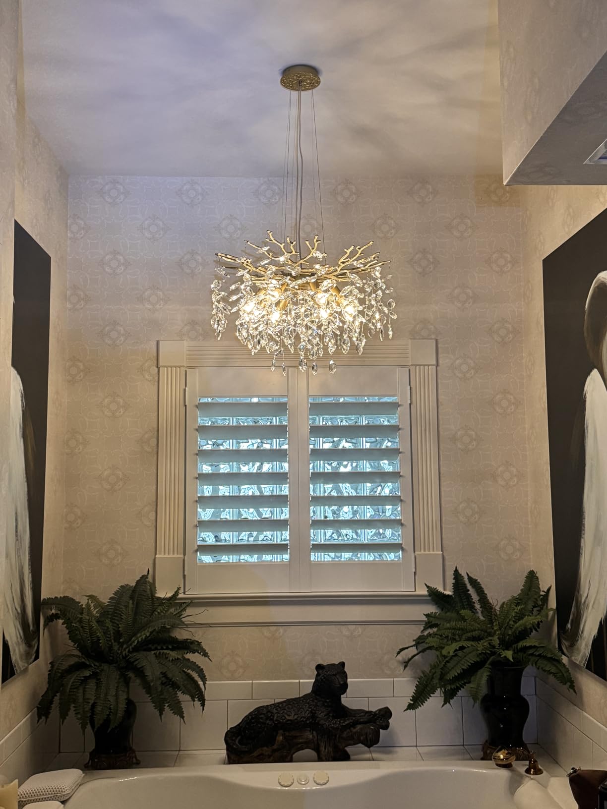 EGM Gold Tree Branch Chandelier 32