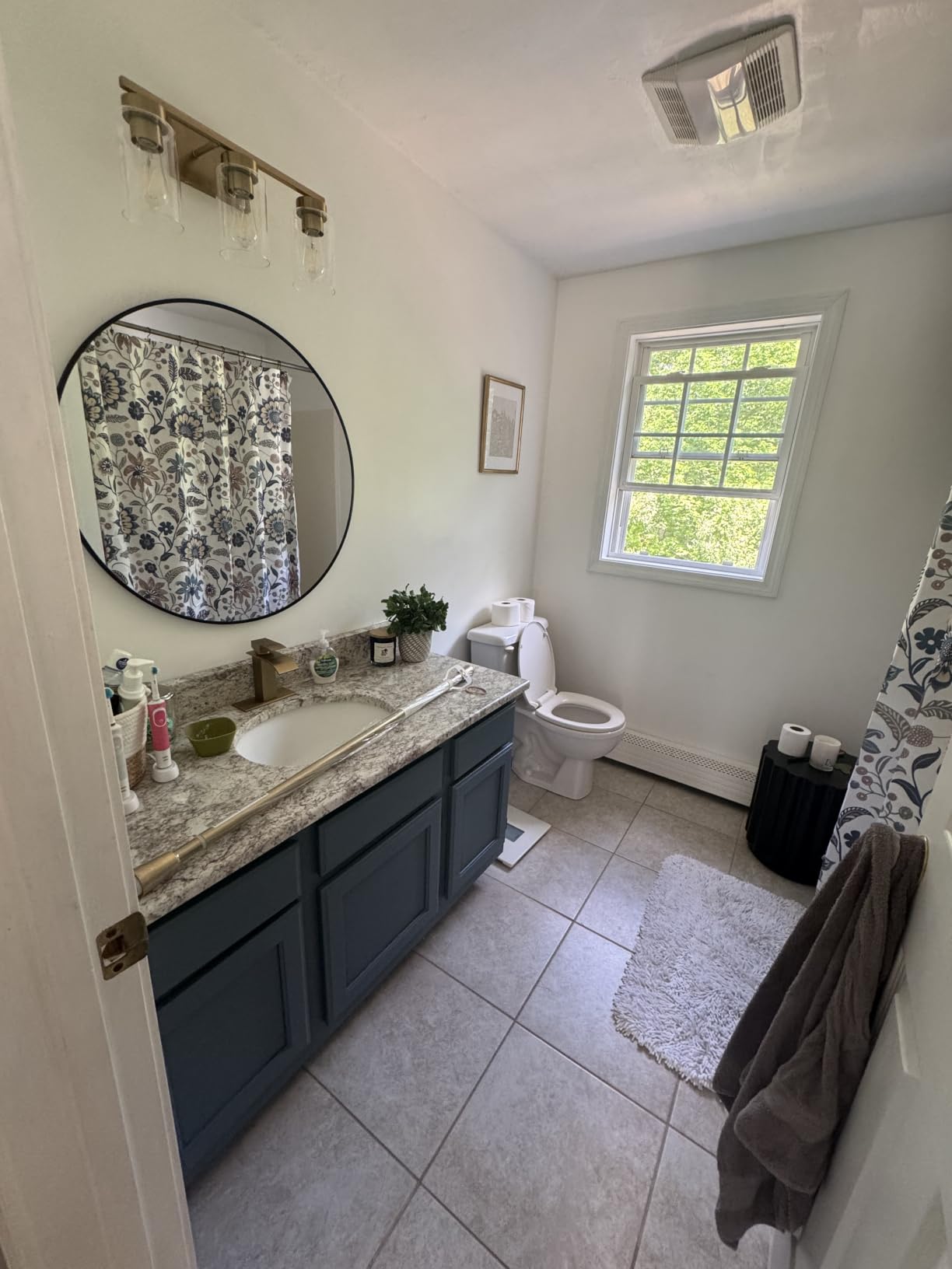 3-Light Bathroom Vanity Light, Modern Brushed Gold Wall Lights with Clear Glass Shades customer photo 1
