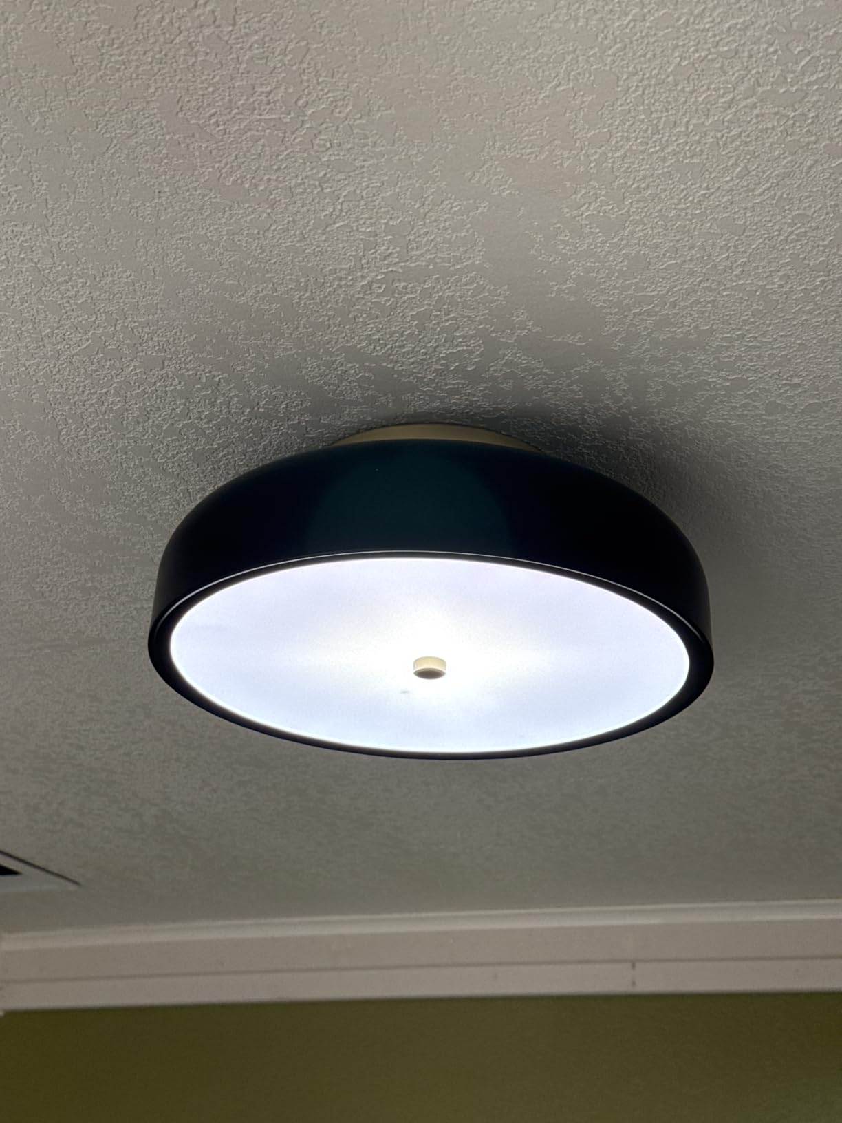 Dimmable LED Ceiling Light Fixture, Black, 5CCT, 11.8 Inch | Modern Mid-Century Semi Flush Mount Ceiling Light, Kitchen Close to Ceiling Lamp for Laundry Room, Bedroom, Hallway customer photo 2