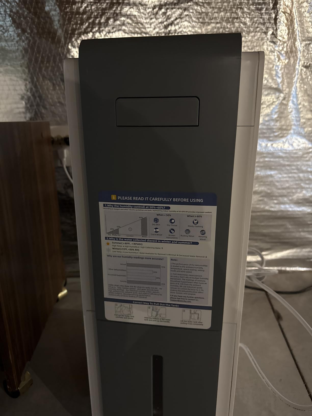 AEOCKY 5500 Sq.Ft Energy Star Most Efficient 2025 Dehumidifier Max 80Pint/D | Dehumidifier with Drain Hose for Basement, Home, Bedroom, Bathroom, Intelligent Humidistat customer photo 2
