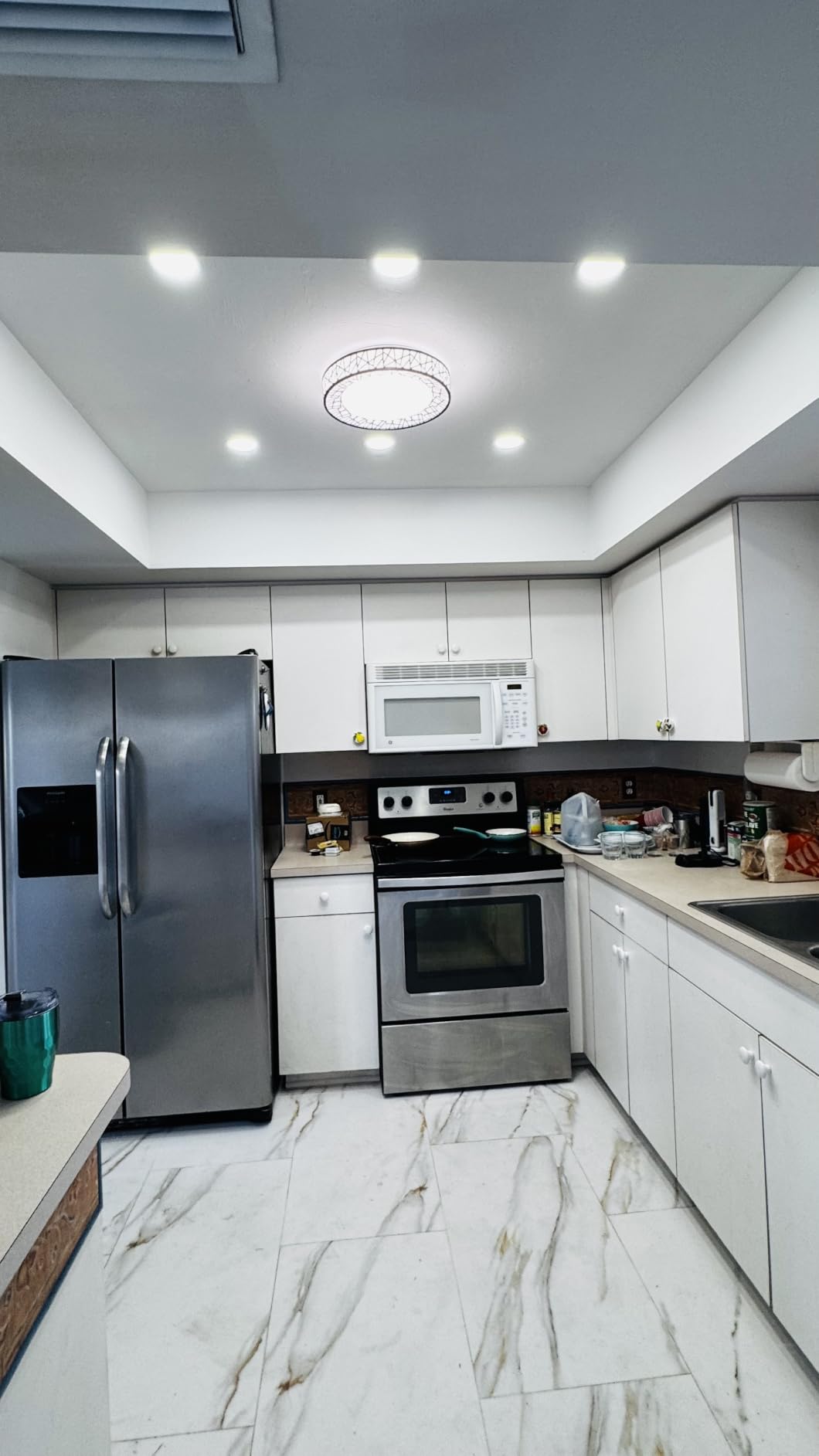 Lightania 20 Inch Bird's Nest Flush Mount Ceiling Light, 42W, 5CCT | 2700K-6500K Selectable, Modern LED Ceiling Light Fixture, Dimmable, for Bedroom, Kitchen, Closet, Black, ETL Listed customer photo 2