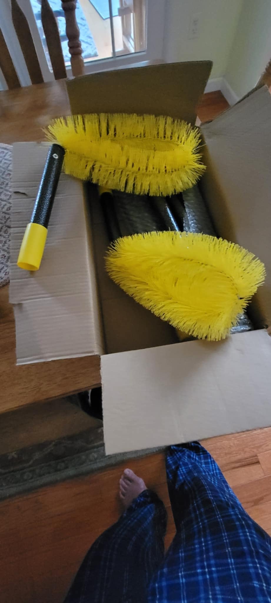 Gutter Cleaning Tools from The Ground, 10 FT Telescopic Brush | Long-reach roofing gutter cleaning tool works from ground; effectively clears leaves & debris customer photo 1