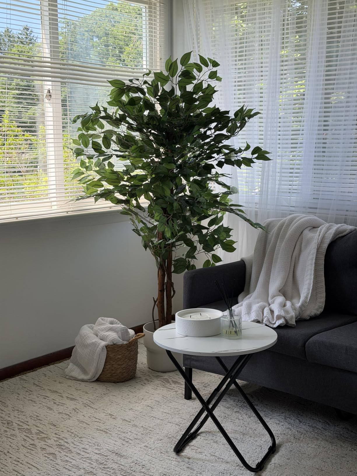 VECELO Ficus Tree Artificial 6 Feet customer photo 1
