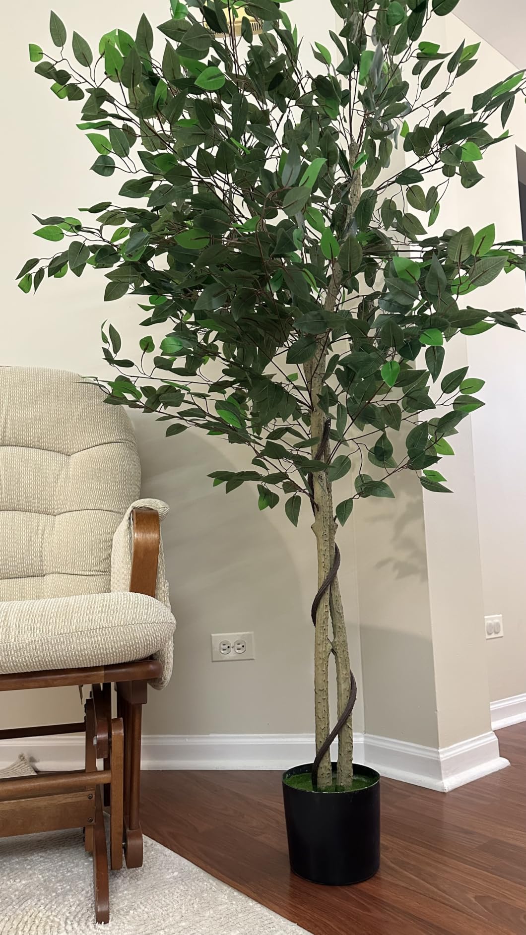 VECELO Ficus Tree Artificial 6 Feet customer photo 2