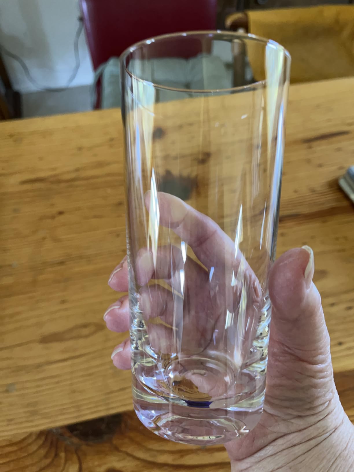 LUNA & MANTHA Drinking Water Glasses Set, Lead-Free Crystal Highball Glass, Tall Glass Cups for Cocktail Parties,Clear set of 4,16oz customer photo 1