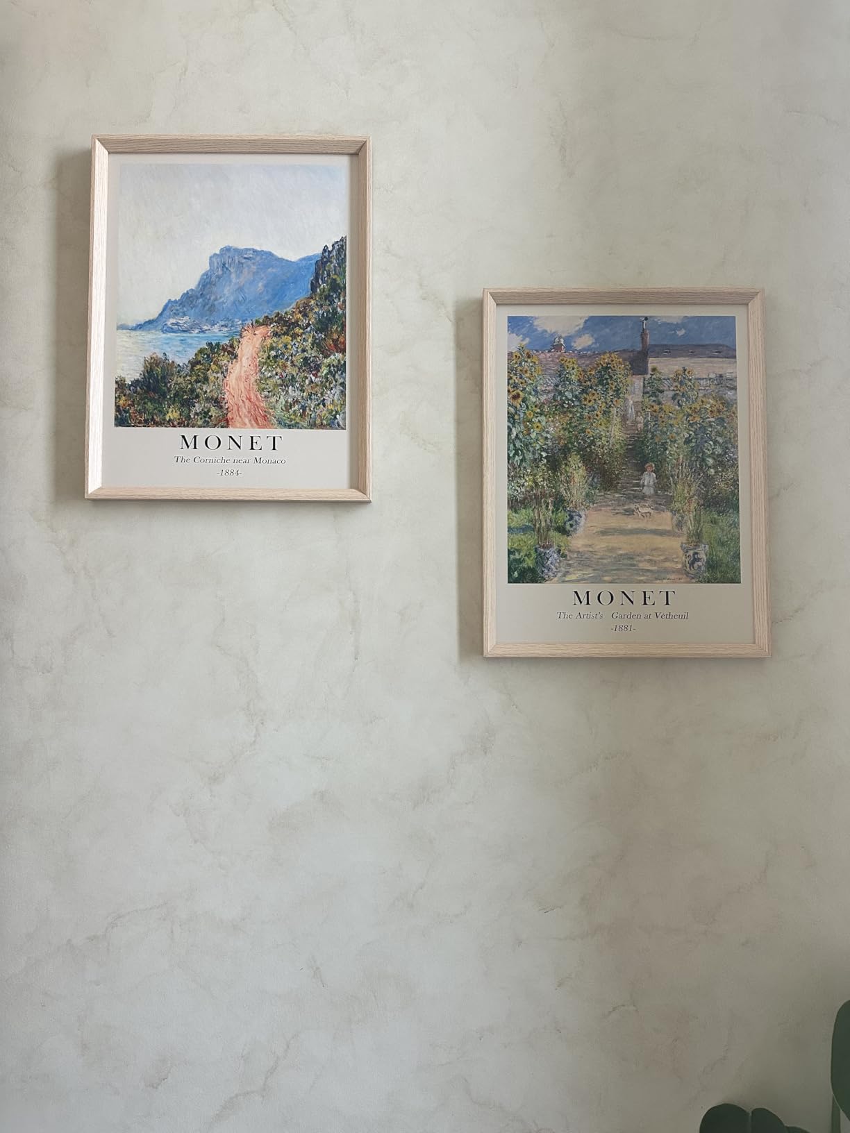 HesenDot Framed Claude Monet Water Lilies Canvas Wall Art Set of 3 12x16in | Vintage Impressionist Botanical Painting, High Framed Design Prints, Classic Wall Decor for Living Room Bedroom Bathroom customer photo 2