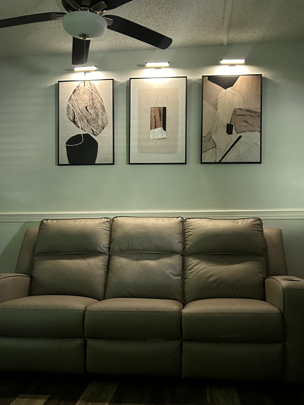 Framed Modern Minimalist Neutral Abstract Wall Art, Set of 3, Each 16x24 In | Black and beige pictures, Canvas prints, Wood frame, Artwork for walls, Wall decor for living room hallway bedroom office customer photo 1