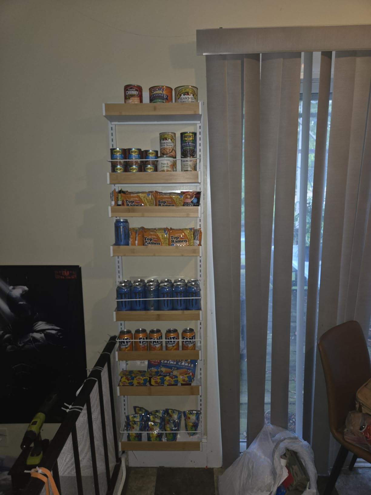 POKIPO 8 Tier Over The Door Pantry Organizer, 2 IN 1 Wall Mount or Hanging Spice Rack Seasoning Shelves with Adjustable Basket, Back of Door Organizer and Storage for Kitchen Cabinet and Room Closet customer photo 1