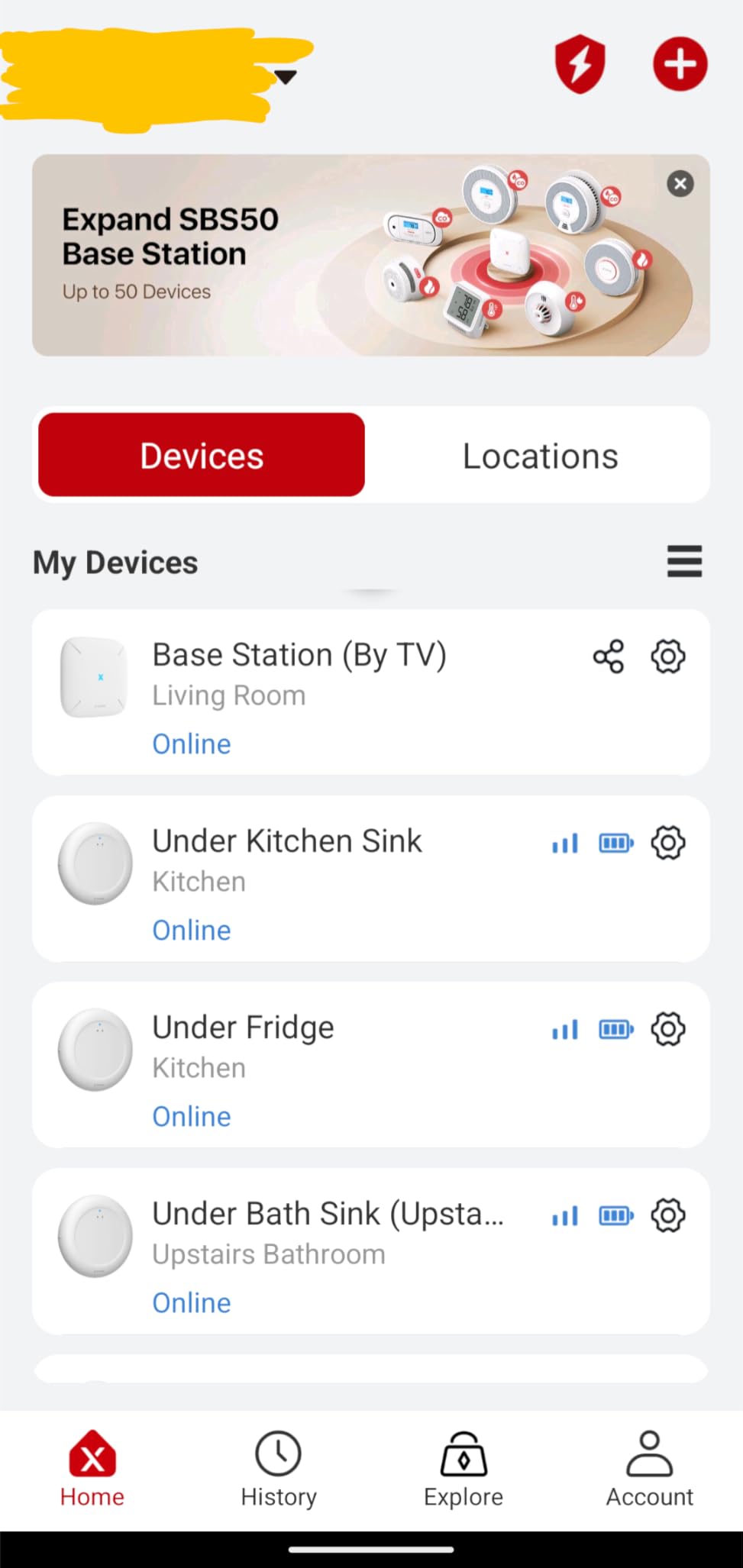 X-Sense Ultra-Slim Wi-Fi Water Leak Detector, 4 Sensors + Base, SWS0A41 | 0.7 in Thin Design, Real-Time Alerts, Detects Water as Low as 0.4 mm, 1700 ft Range, Under Appliances & Behind Toilets customer photo 2
