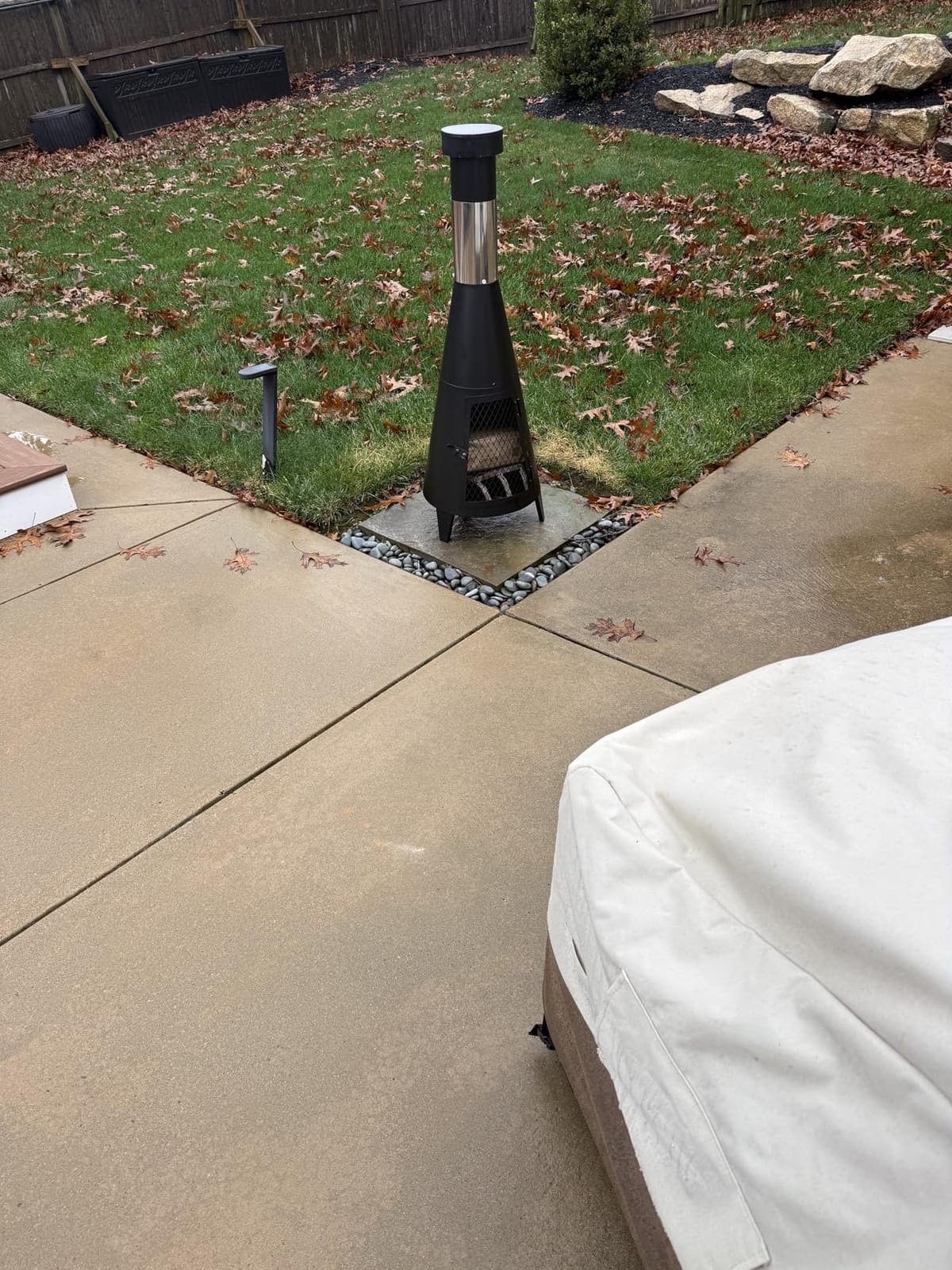 BDL Outdoor Chiminea Fireplace Wood Burning Fire Pit for Patio | Durable Steel Metal Chiminea Fire Pit with Chimney, Mesh Screen Door, Fire Poker Ideal for Patio Backyard Garden and Camping customer photo 1