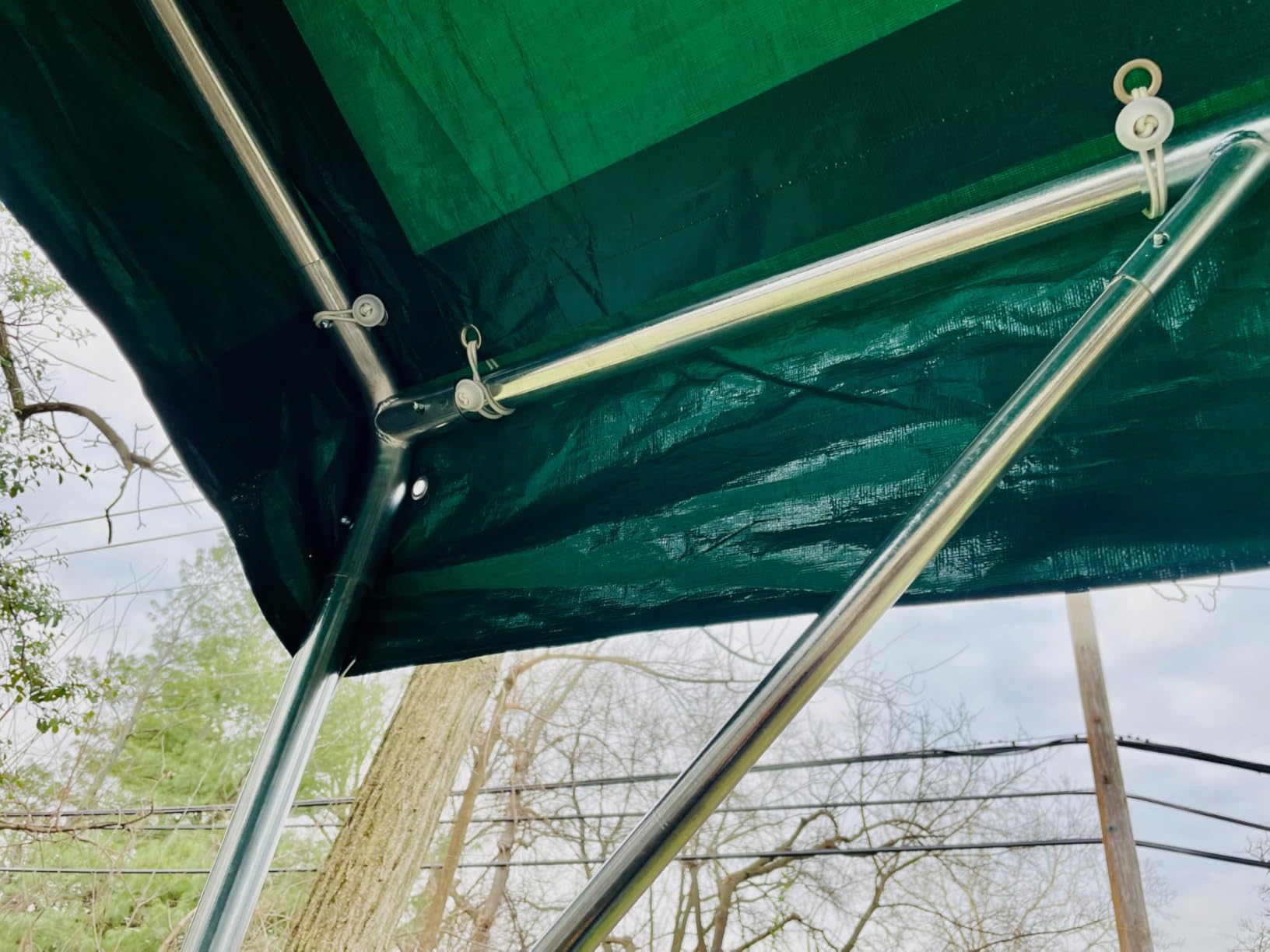 ADVANCE OUTDOOR 12x20 ft Heavy Duty Carport Potable Car Canopy Garage Party Tent Boat Shelter, Adjustable Height from 9.8 ft to 11.3 ft, Green customer photo 1