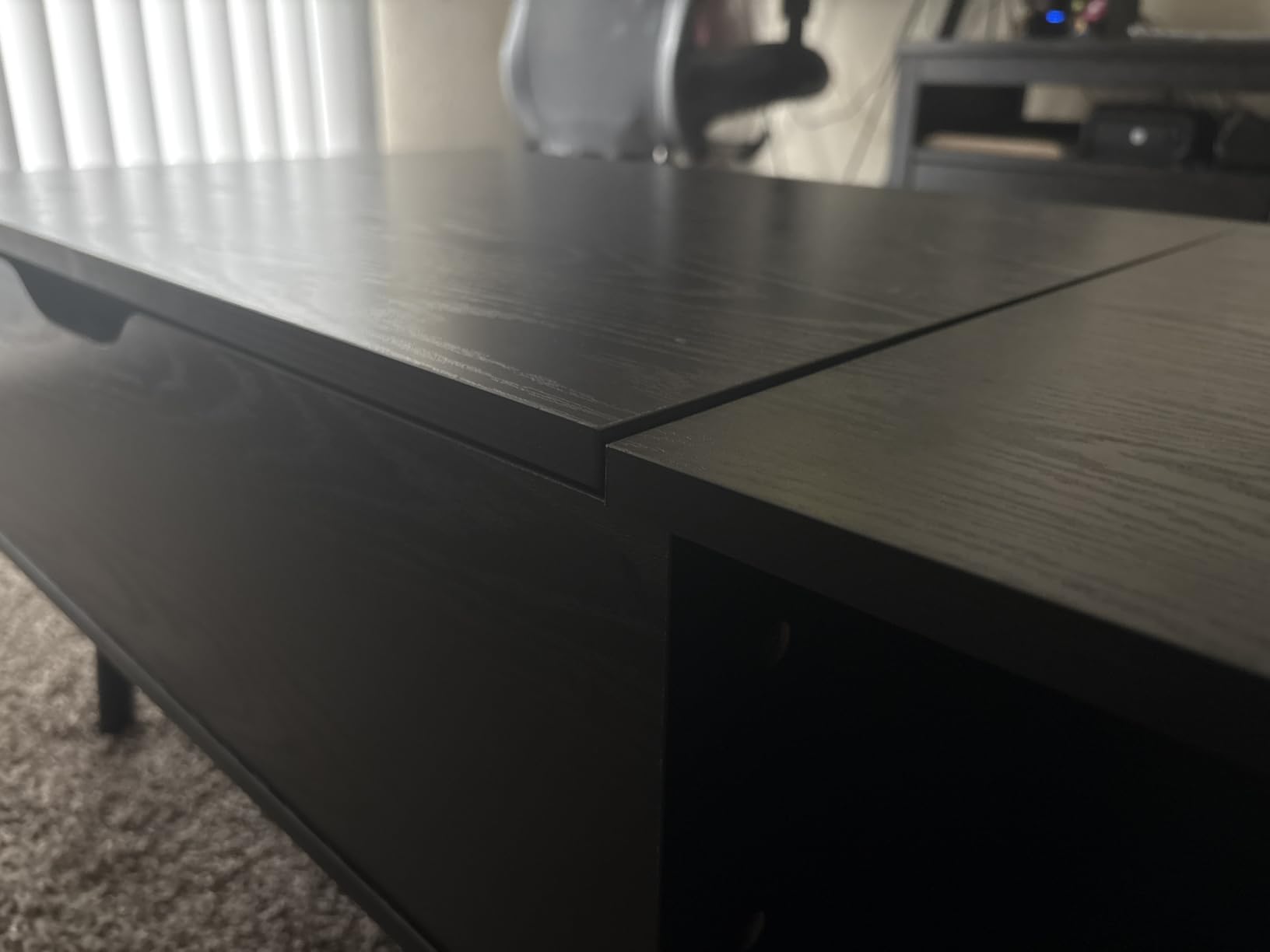 OLIXIS Lift Top Coffee Table, Wood Coffee Table for Living Room Home Black customer photo 1
