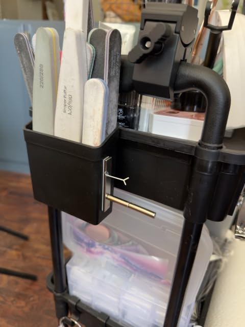 Goovilla 3 Tier Rolling Utility Cart Organizer with Removable Drawer, Black | Stable and Sturdy Rolling Storage Carts with 2 Lockable Wheels for Bathroom, Kitchen, Snack, Craft, Makeup, Baby Essentials customer photo 2