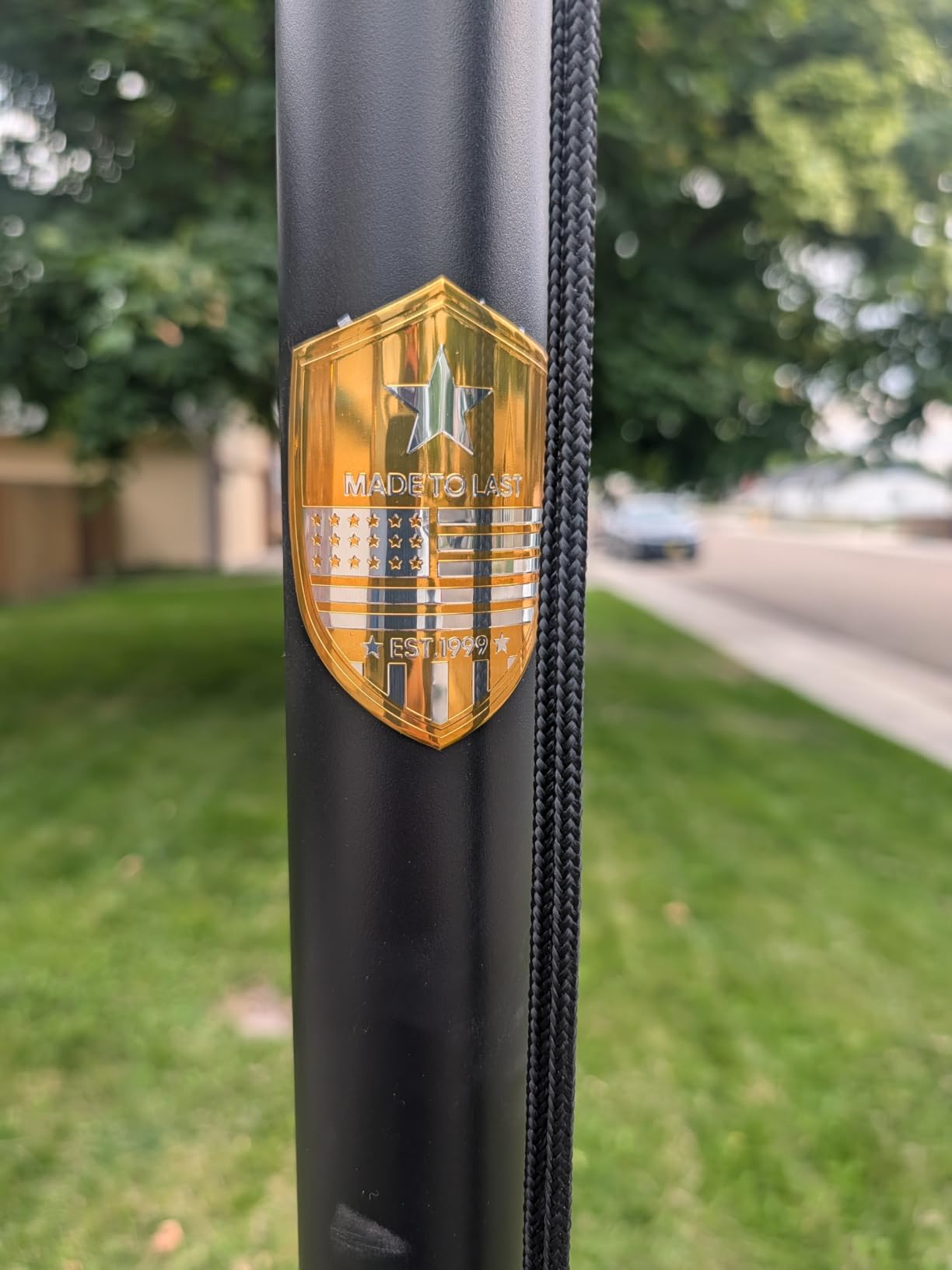 20FT Heavy Duty Tapered Flag Pole Kit, 100MPH Tested Outside House | Tapered Design For Wind Resistance,13-Gauge Rust-Resistant Aluminum Flagpole, Fly 2 Flags, Complete Hardware, Easy Install customer photo 2