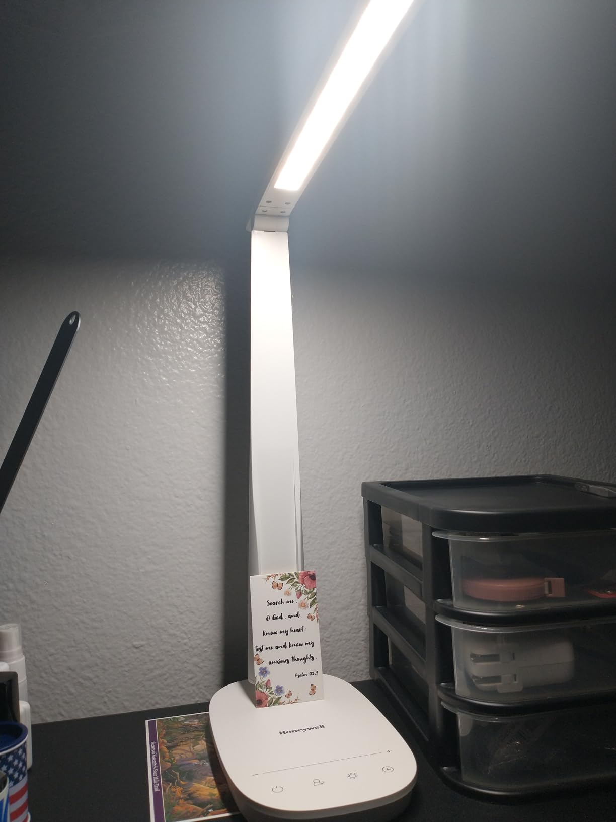 Honeywell LED Desk Lamp for Home Office Eye-Caring Dimmable Reading Light | CRI94, 4 Color Modes, Touch Control, USB-A And USB-C Ports, Adjustable Head, Timer, Desk Light for Bedroom Bedside College Dorm customer photo 1