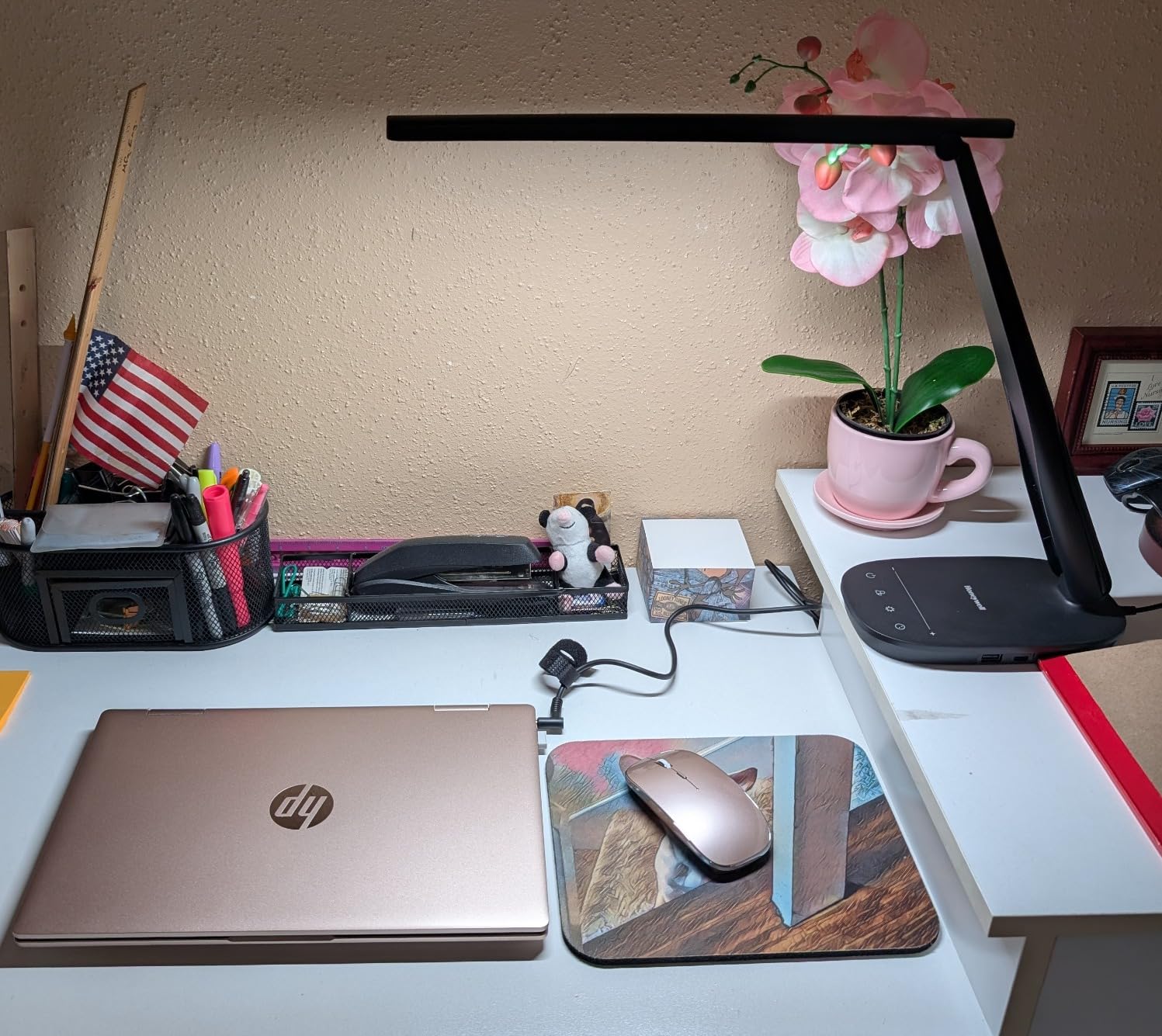 Honeywell LED Desk Lamp for Home Office Eye-Caring Dimmable Reading Light | CRI94, 4 Color Modes, Touch Control, USB-A And USB-C Ports, Adjustable Head, Timer, Desk Light for Bedroom Bedside College Dorm customer photo 2