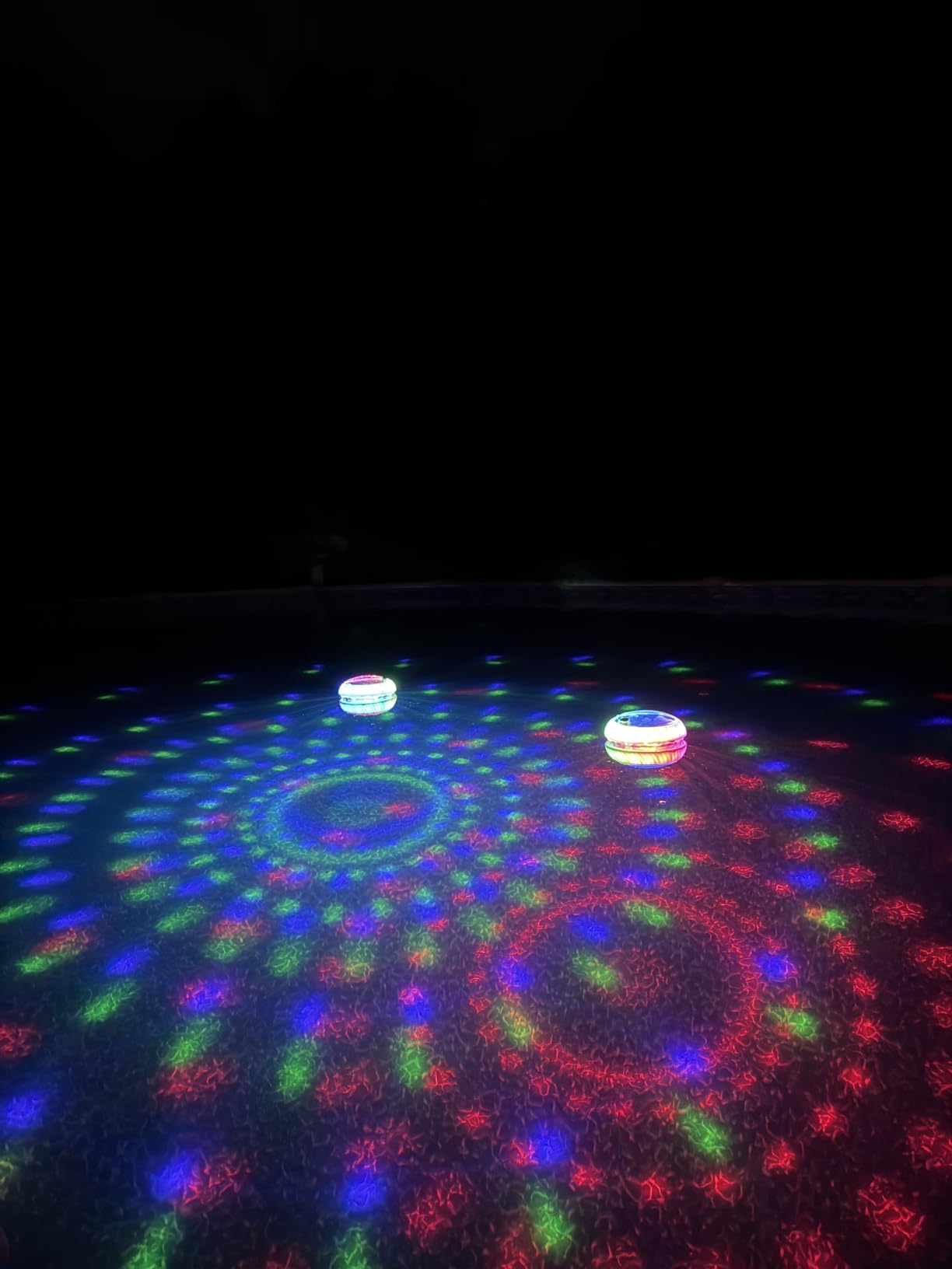 Goallim Floating Pool Lights Solar Powered, 7.6 Inch RGB Upper& Lower Color Changing Solar Pool Lights that Float with Dynamic Lighting Effects, IP68 Waterproof Swimming Pools Light for Party Decor(2) customer photo 2