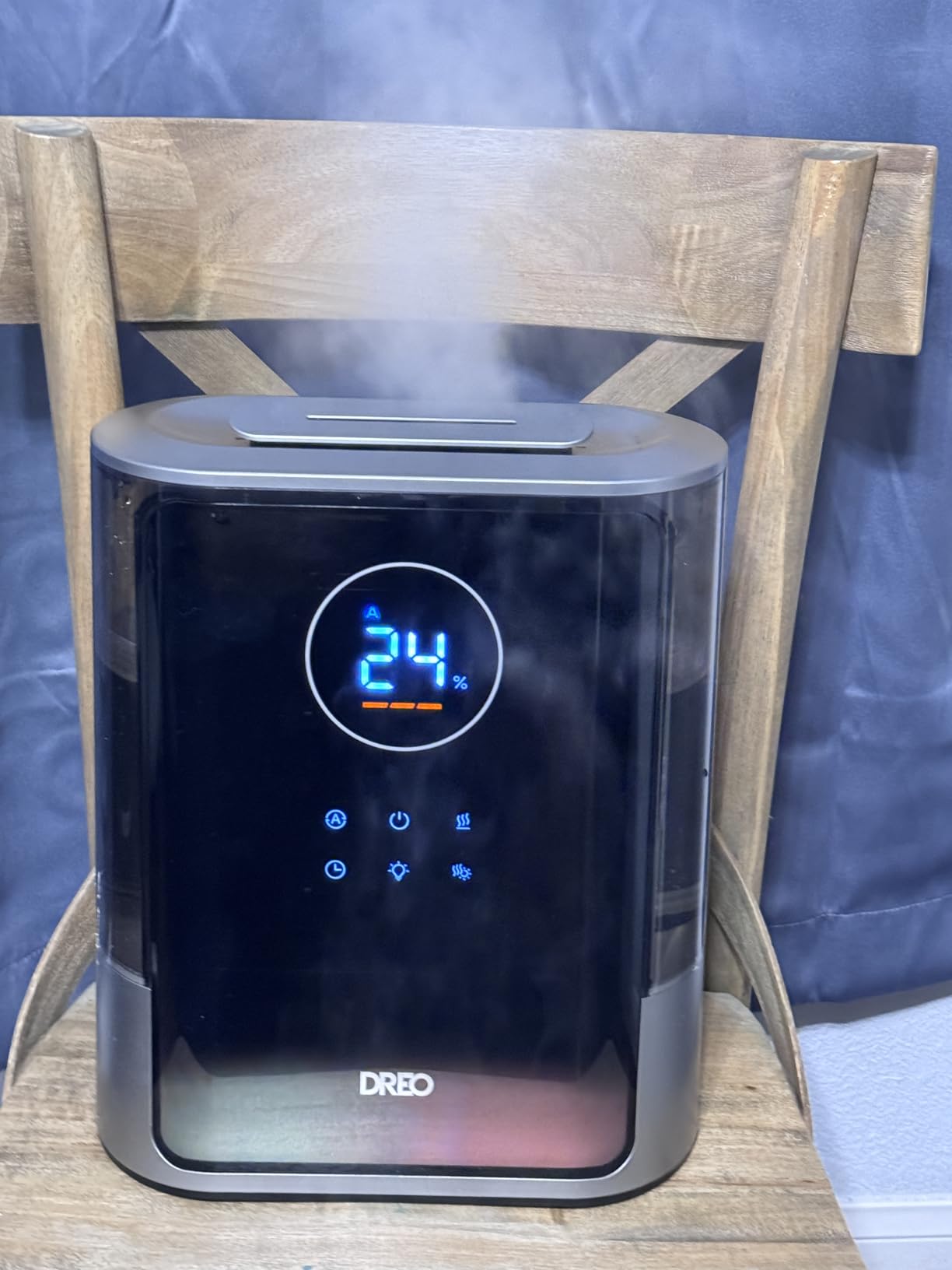 DREO 8L Smart Humidifier Large Room, 80H Runtime, Warm & Cool Mist, HM717S | Up to 600ft², Precise Humidity Control, 1500+RGB Light, 28dB, Humidifiers for Bedroom, Plants, Baby, Supports APP/Voice/Alexa customer photo 2
