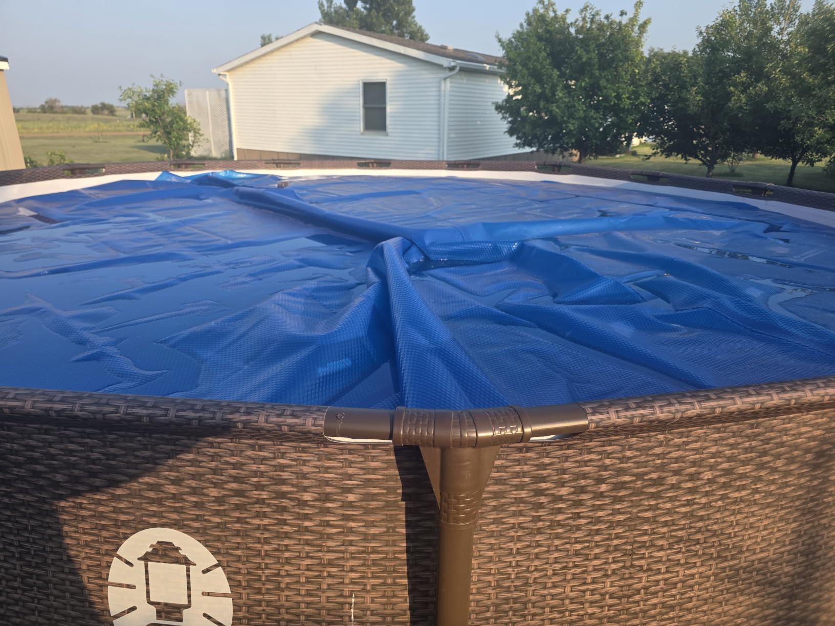 VINGLI 16Mil Solar Pool Cover, Blue 18' Round | Heats Pool / Maximum Tear Resistance / Bubble Core Locks In Heat / Heavy-Duty Thermal Pool Cover for Inground Pools customer photo 1