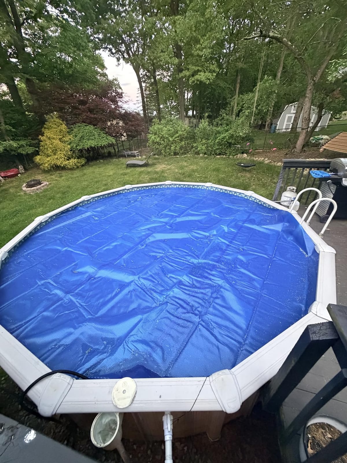 VINGLI 16Mil Solar Pool Cover, Blue 18' Round | Heats Pool / Maximum Tear Resistance / Bubble Core Locks In Heat / Heavy-Duty Thermal Pool Cover for Inground Pools customer photo 2