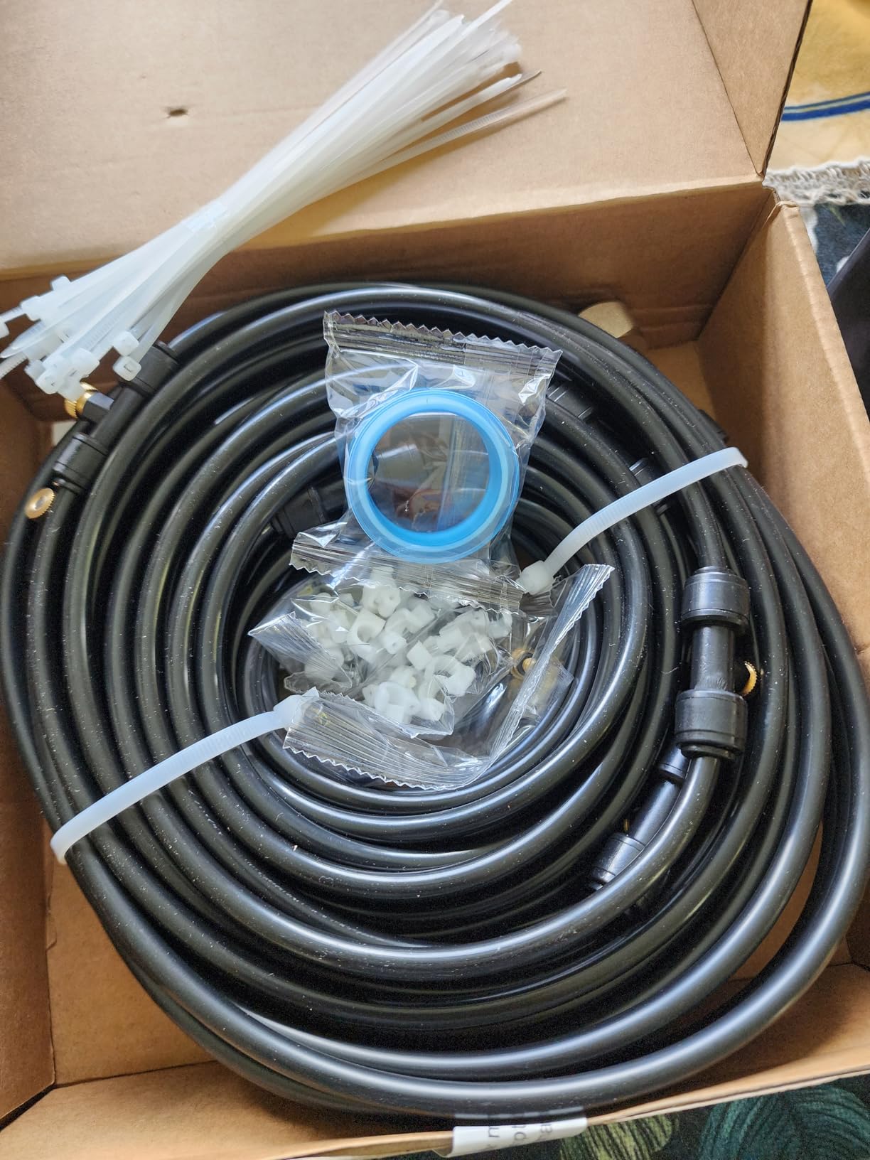 MIXC Misters for Outside Patio, 75FT (23M) Misting Line+23 Mist Nozzles+3/4