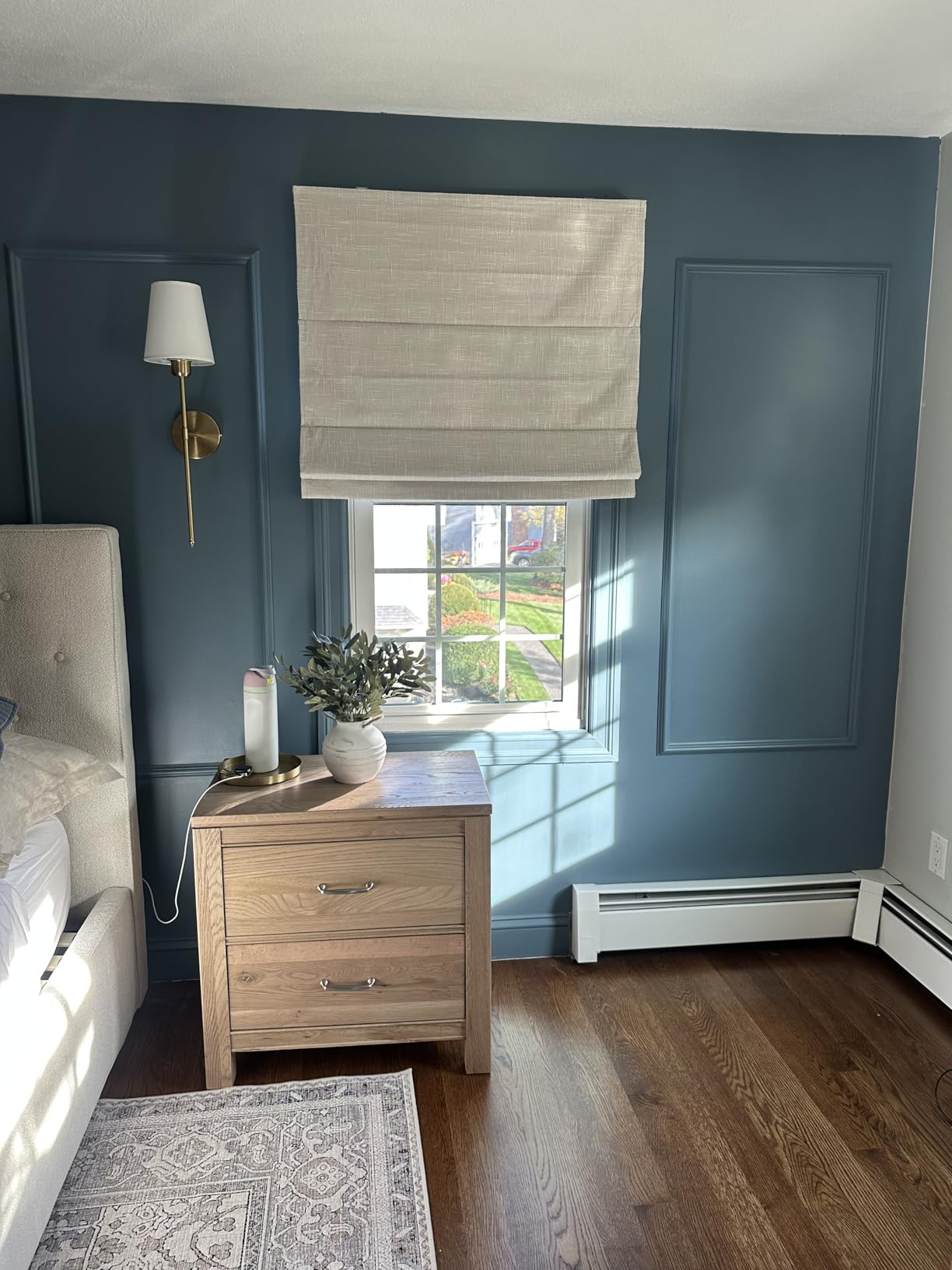 Madison Park Roman Shade, Blackout Blinds Thermal Insulated, 34x64 Linen customer photo 2