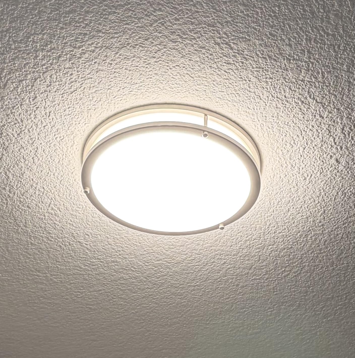 DLLT Flush Mount LED Ceiling Light: 13 Inch 5CCT (3000K-6000K) & Dimmable Ceiling Light Fixtures for Bedroom Hallway - 24W Modern Brushed Nickel Super Bright Kitchen Lighting Fixtures Ceiling customer photo 2