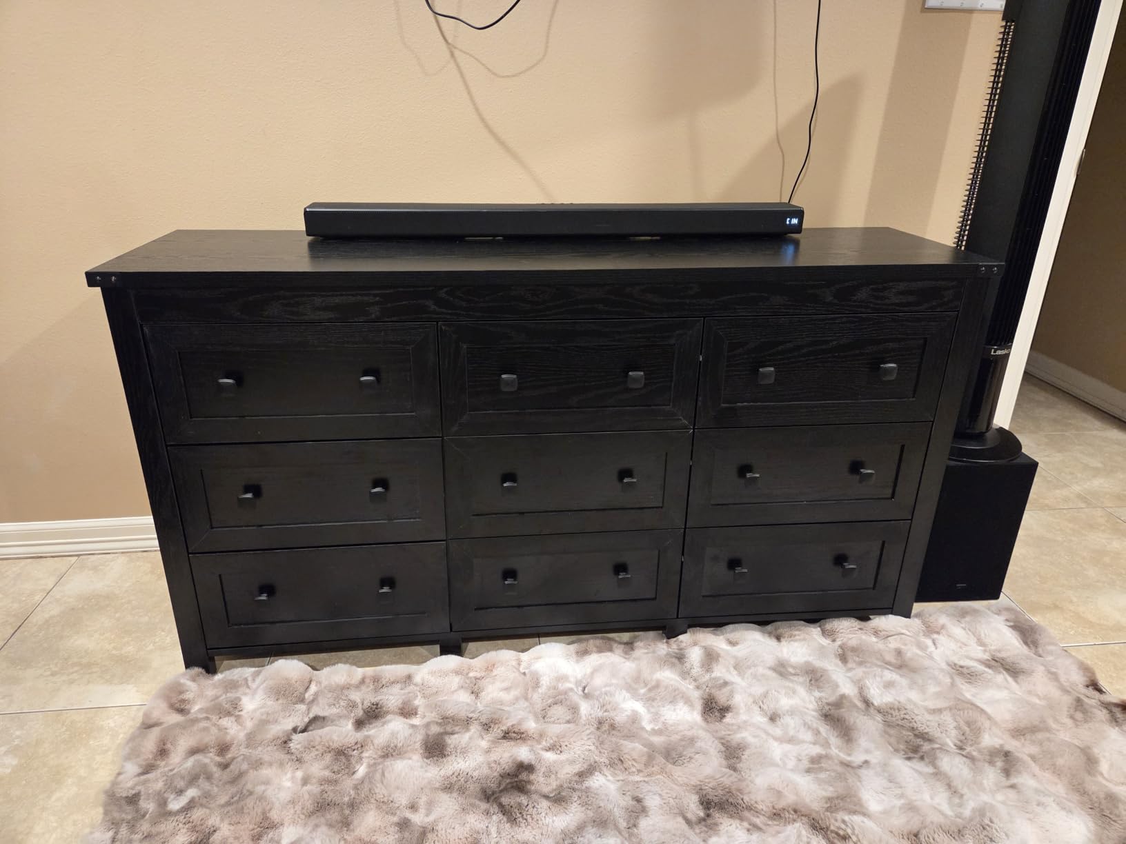 BORNOON 9-Drawer Dresser, Modern Wooden Storage Chest of Drawers, Dresser TV Stand, Wood Drawer Organizer with Metal Handles for Bedroom, Living Room, Hallway customer photo 1