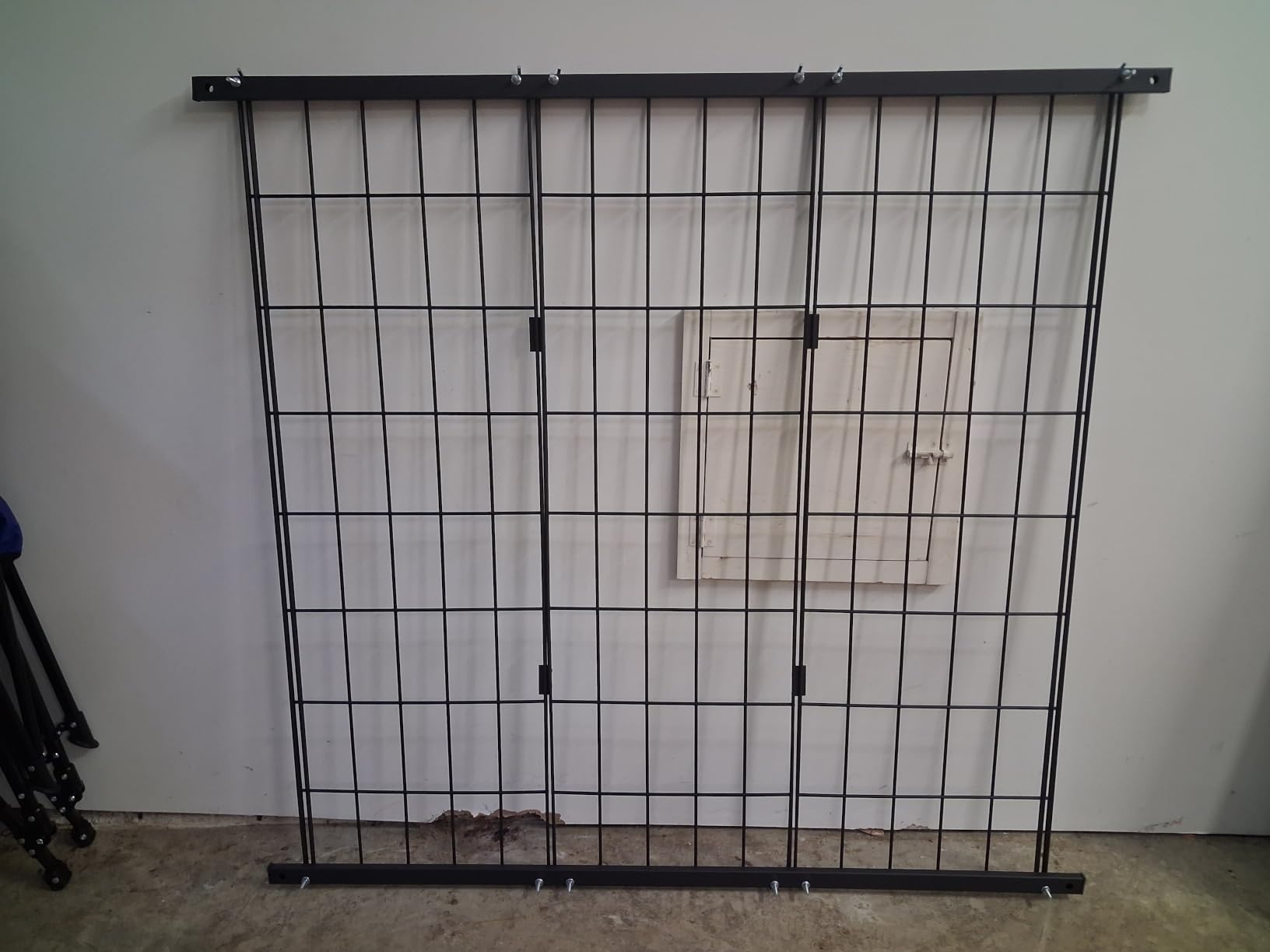 Overhead Garage Storage Rack for 10-12 FT Ceiling, Heavy-duty 4x4 FT Ceiling Storage Racks with Safety Lock, Ideal for Garage Storage Mounted Lift System and Storage Organizer, 250lbs Capacity customer photo 2